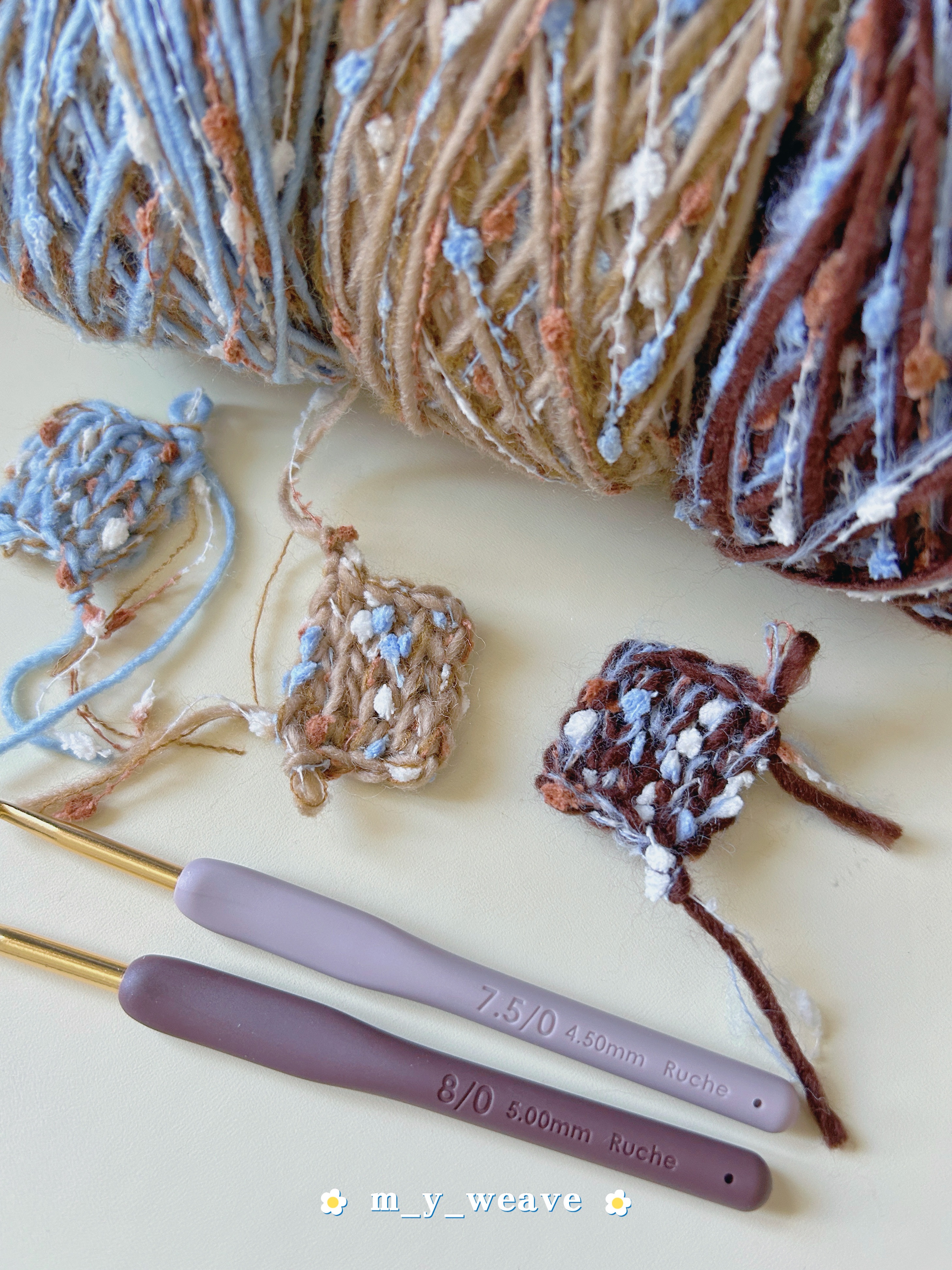 旅行中的混線（ㄧ）Coffee ＆ Denim 適用4.5-5.5mm鉤針