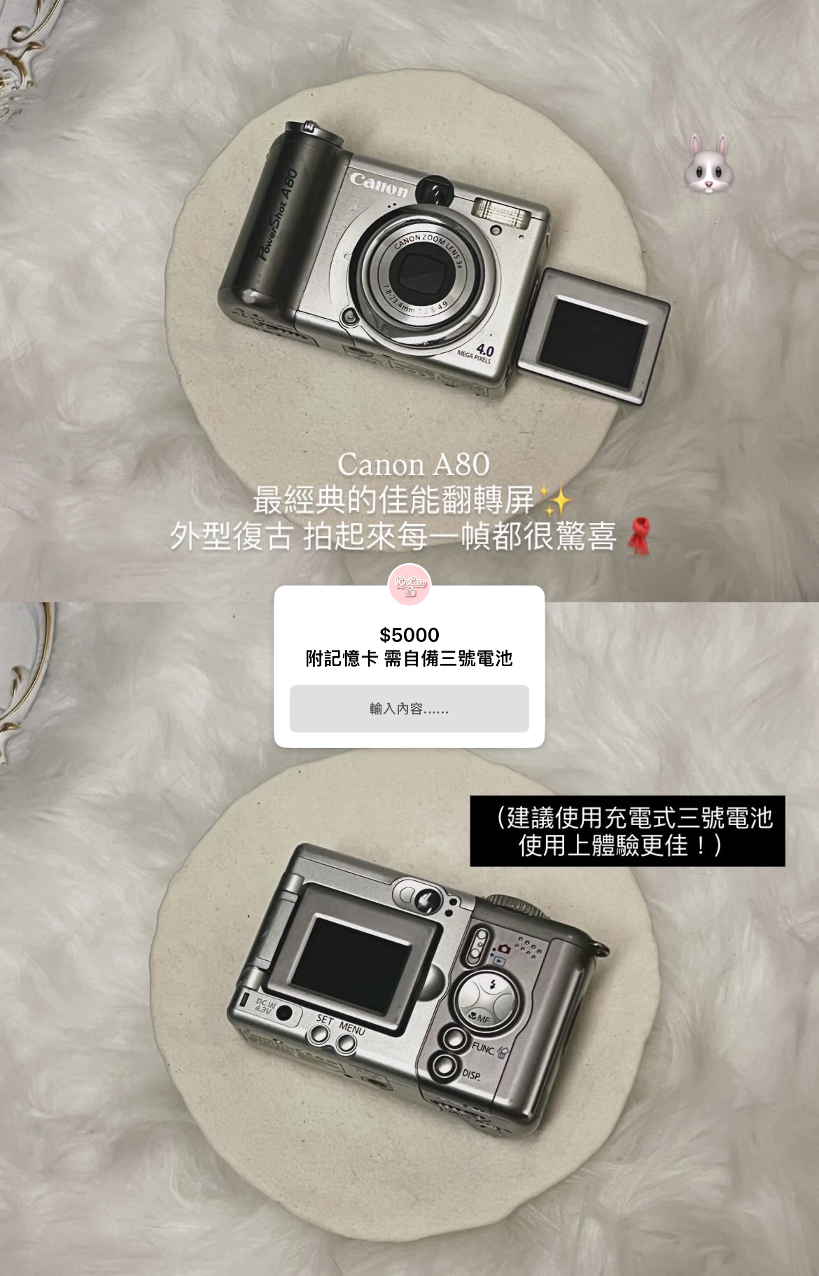 佳能翻轉屏⸝⋆Canon A80 復古感滿分