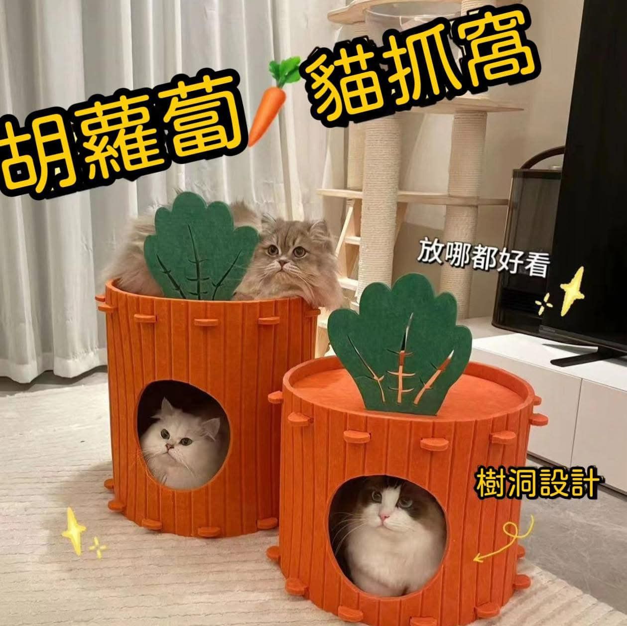 胡蘿蔔🥕貓抓窩-毛氈材質抓抓不掉屑