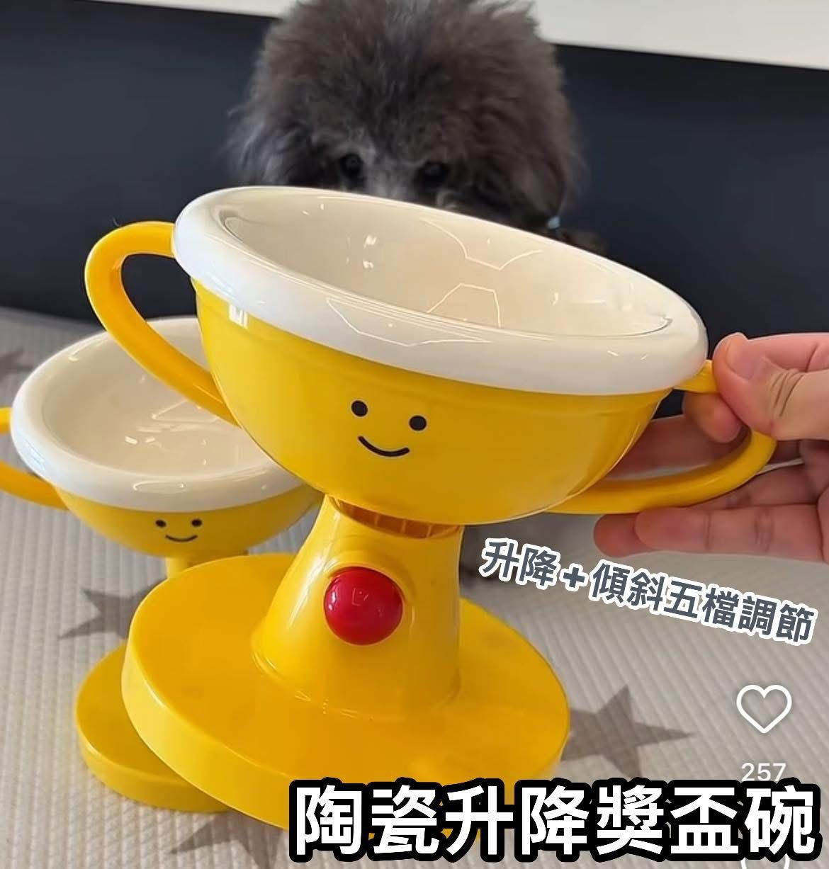 陶瓷升降碗-獎盃款5段可調節（尺寸詳見圖片）