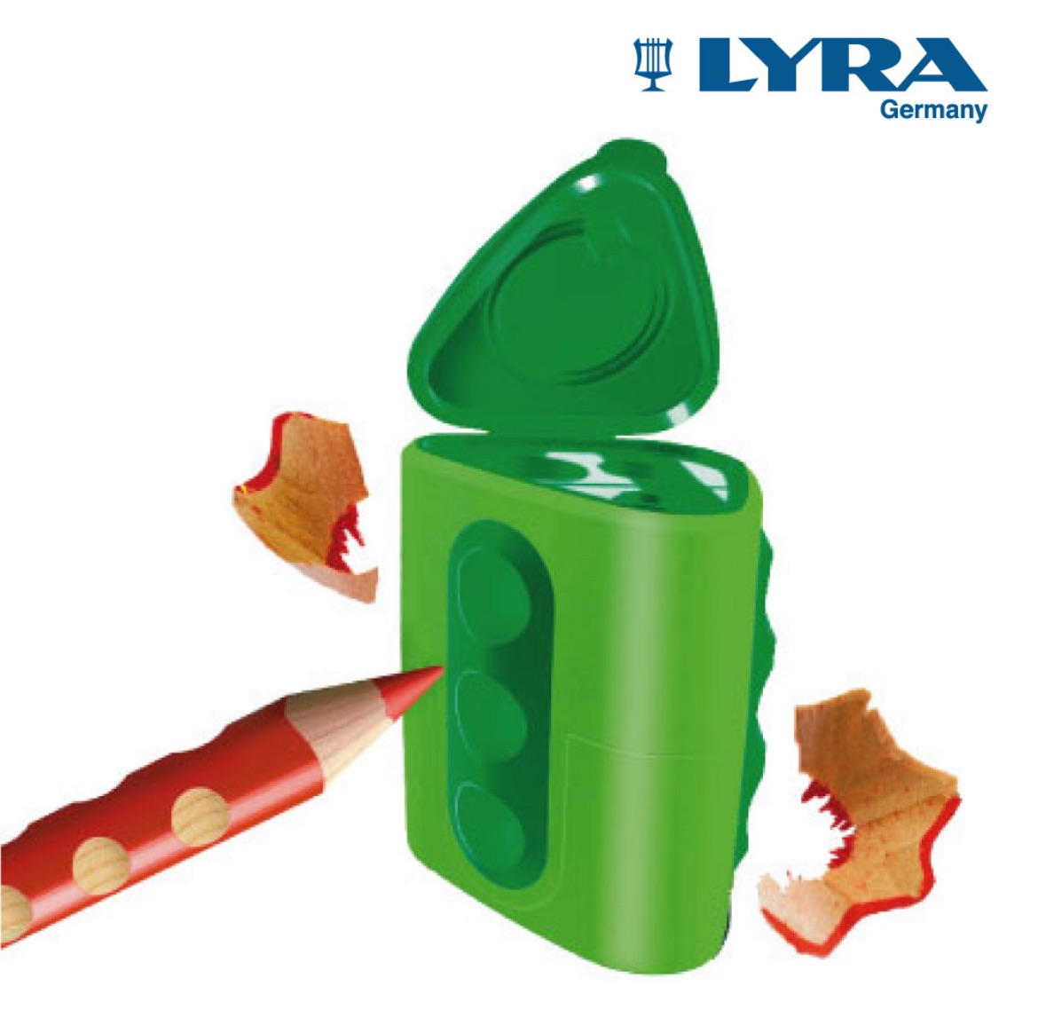 【 搭配LYRA鉛筆必買！】Groove雙孔削筆器（單入） 顏色隨機