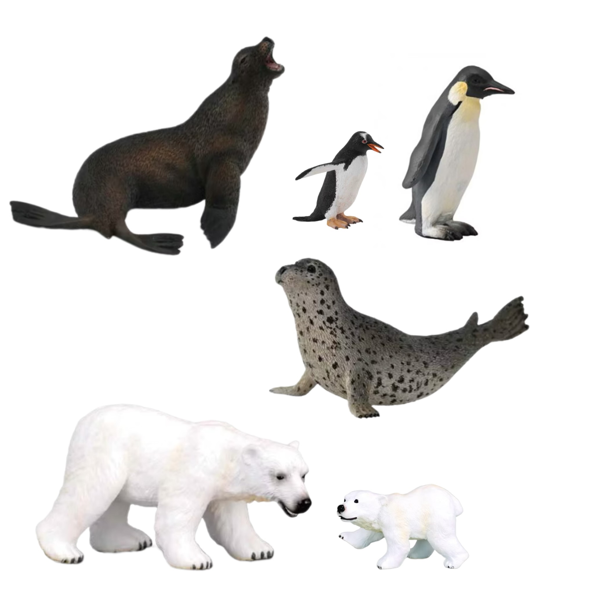 【CollectA 企鵝、北極熊、斑紋海豹、海獅】