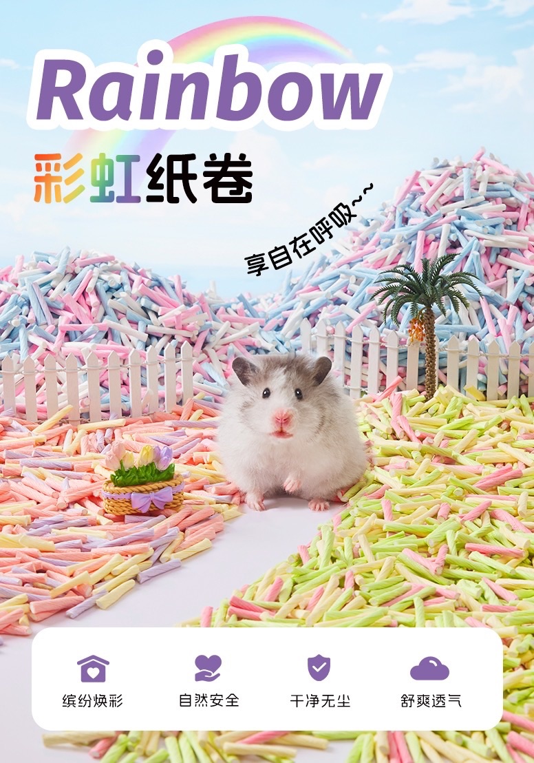 彩虹長紙棍