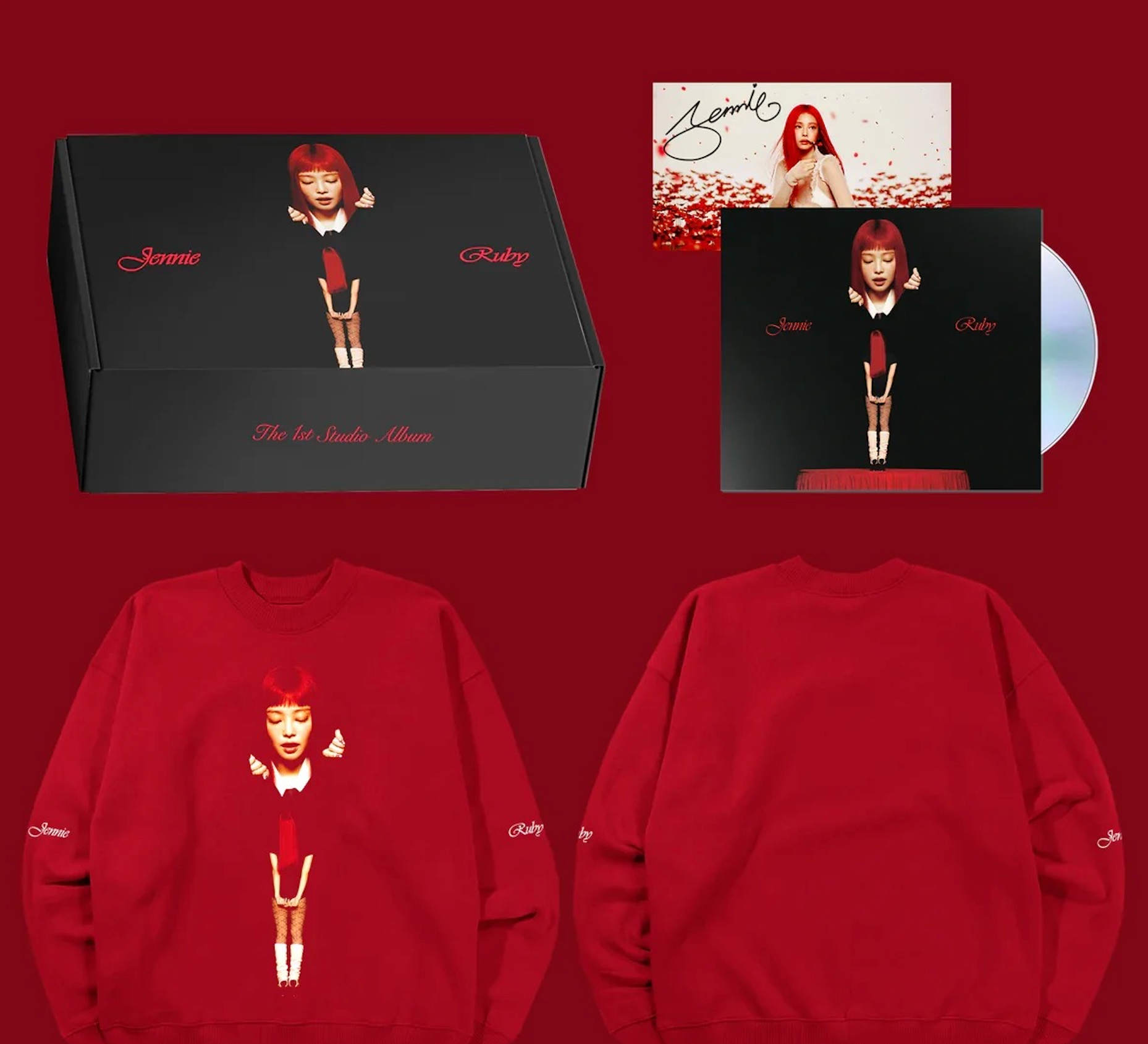 Signed Ruby CD Boxset with Red Sweatshirt （紅色長袖衫）