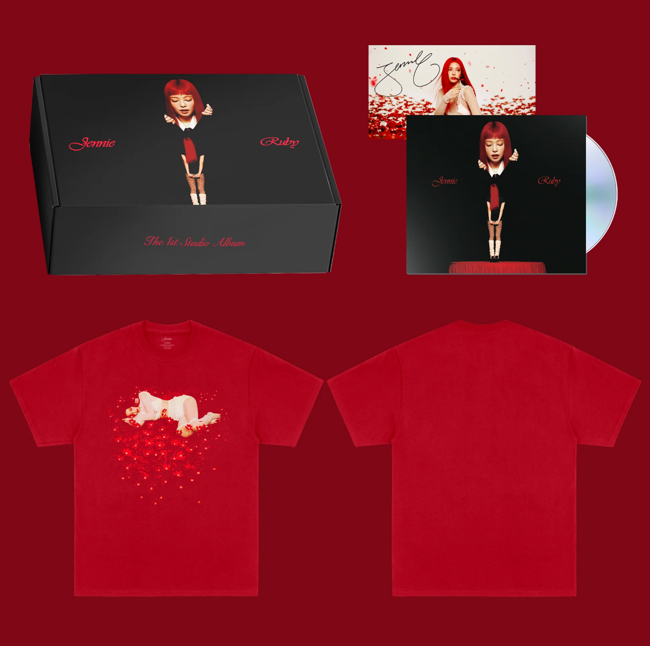 Signed Ruby CD Boxset with Tee（簽名CD、紅色T-shirt）