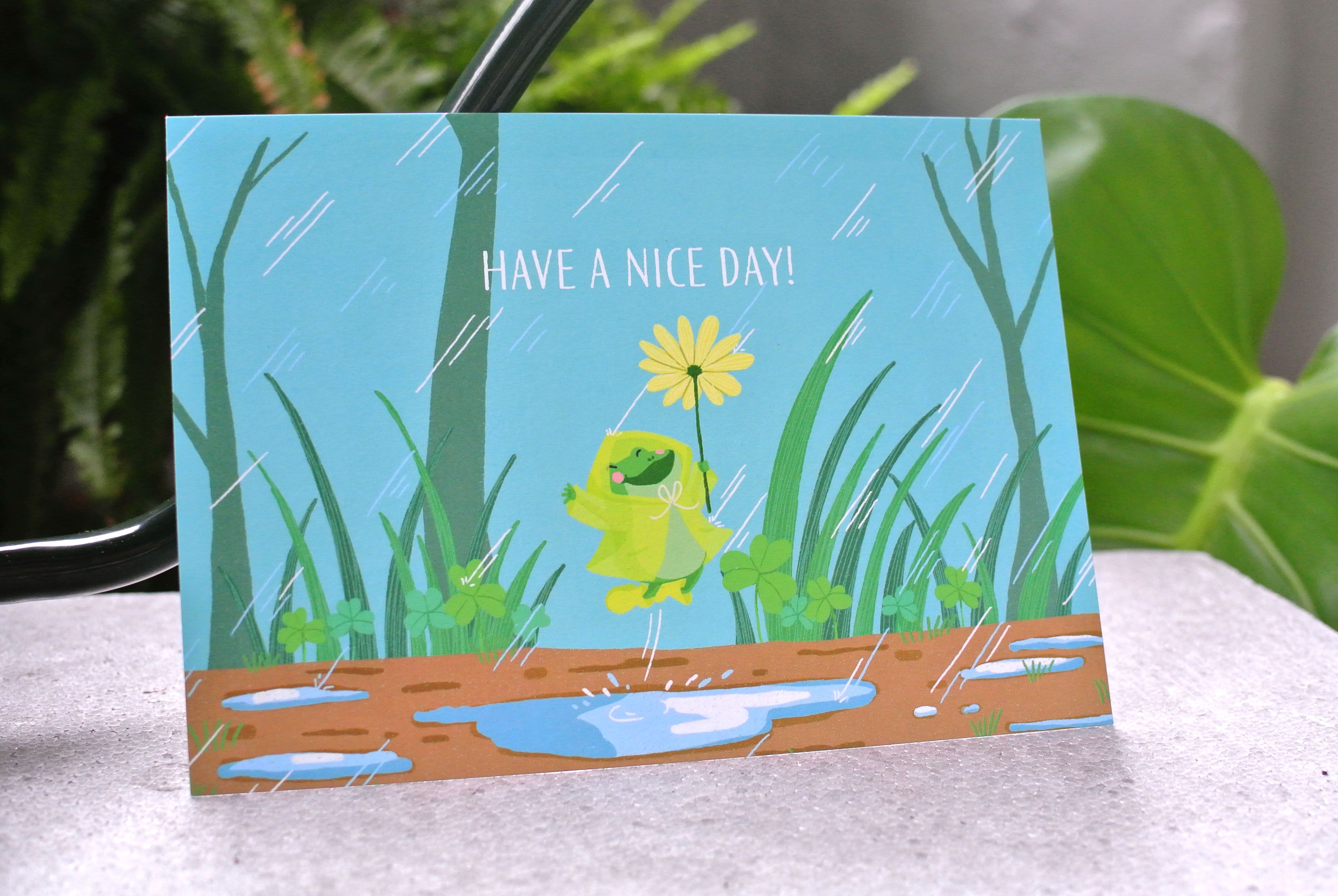 呱呱明信片 | 下雨天、地瓜、星空