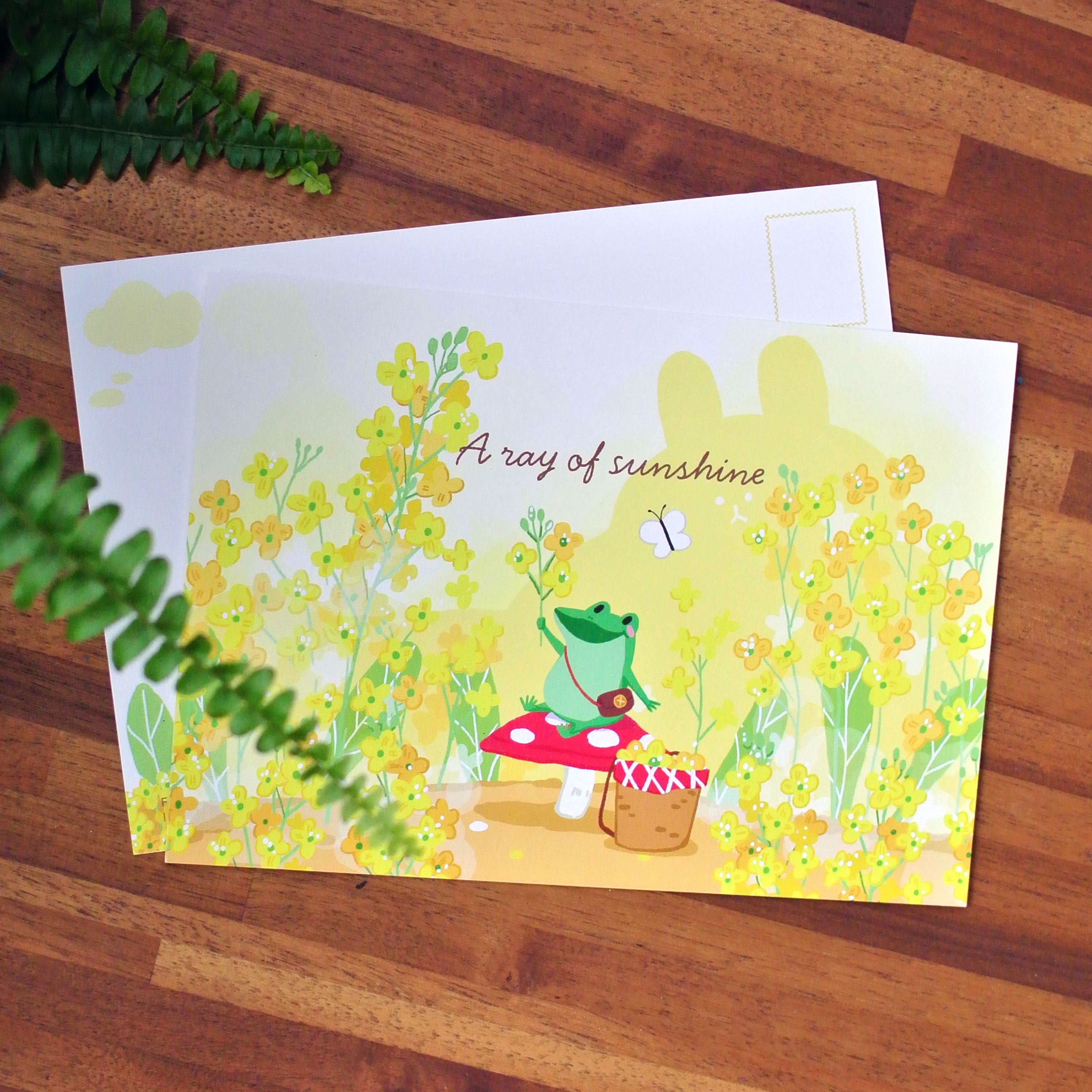 呱呱明信片 | 油菜花、露營