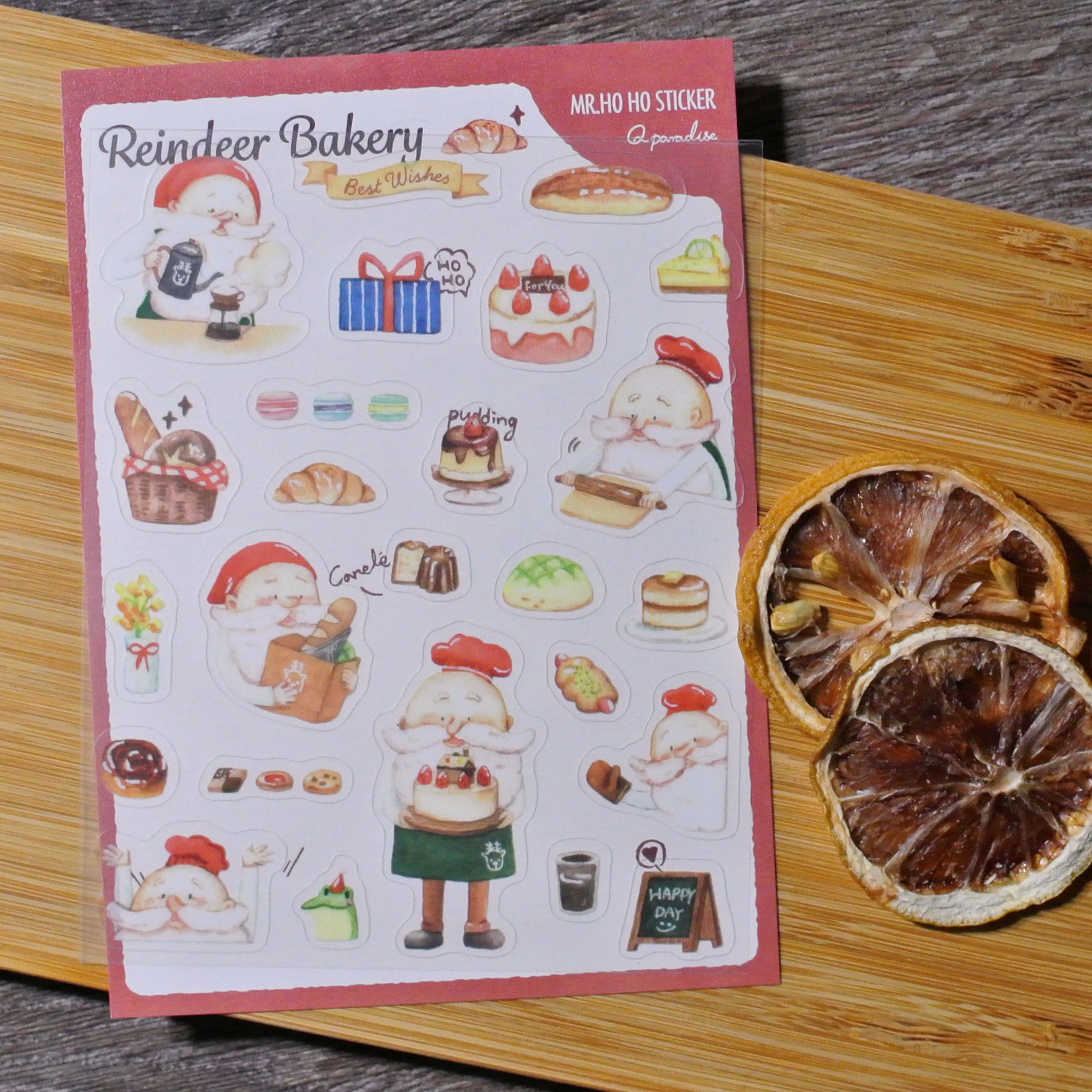 透明圖鑑貼紙 | 馴鹿麵包店