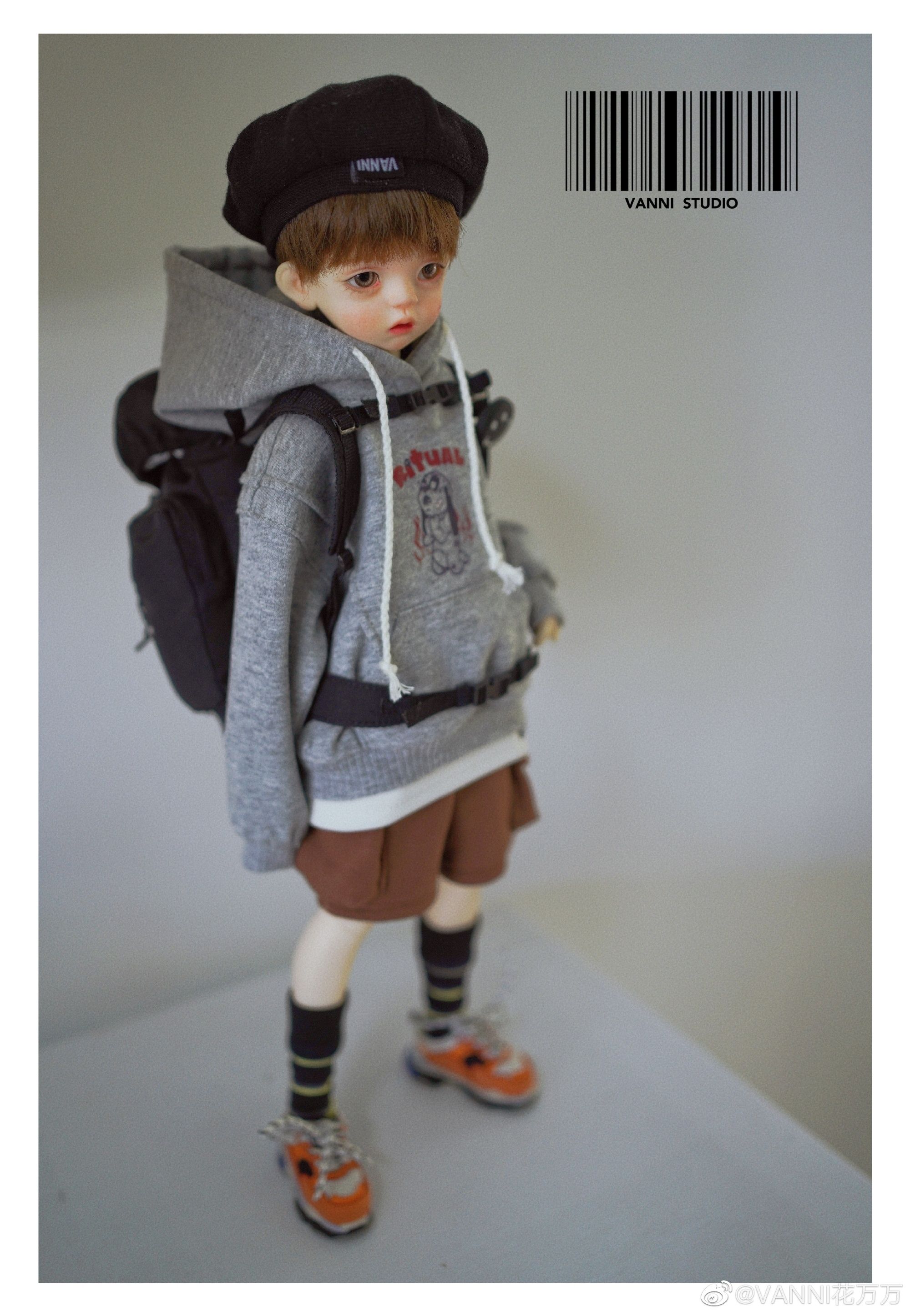 全新【花萬萬】徒步小狗 黑色貝雷帽 #062