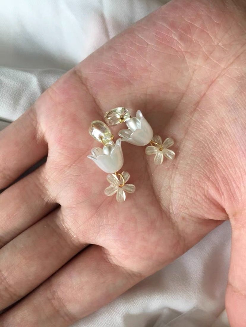 全新 三分玲蘭耳環 #077