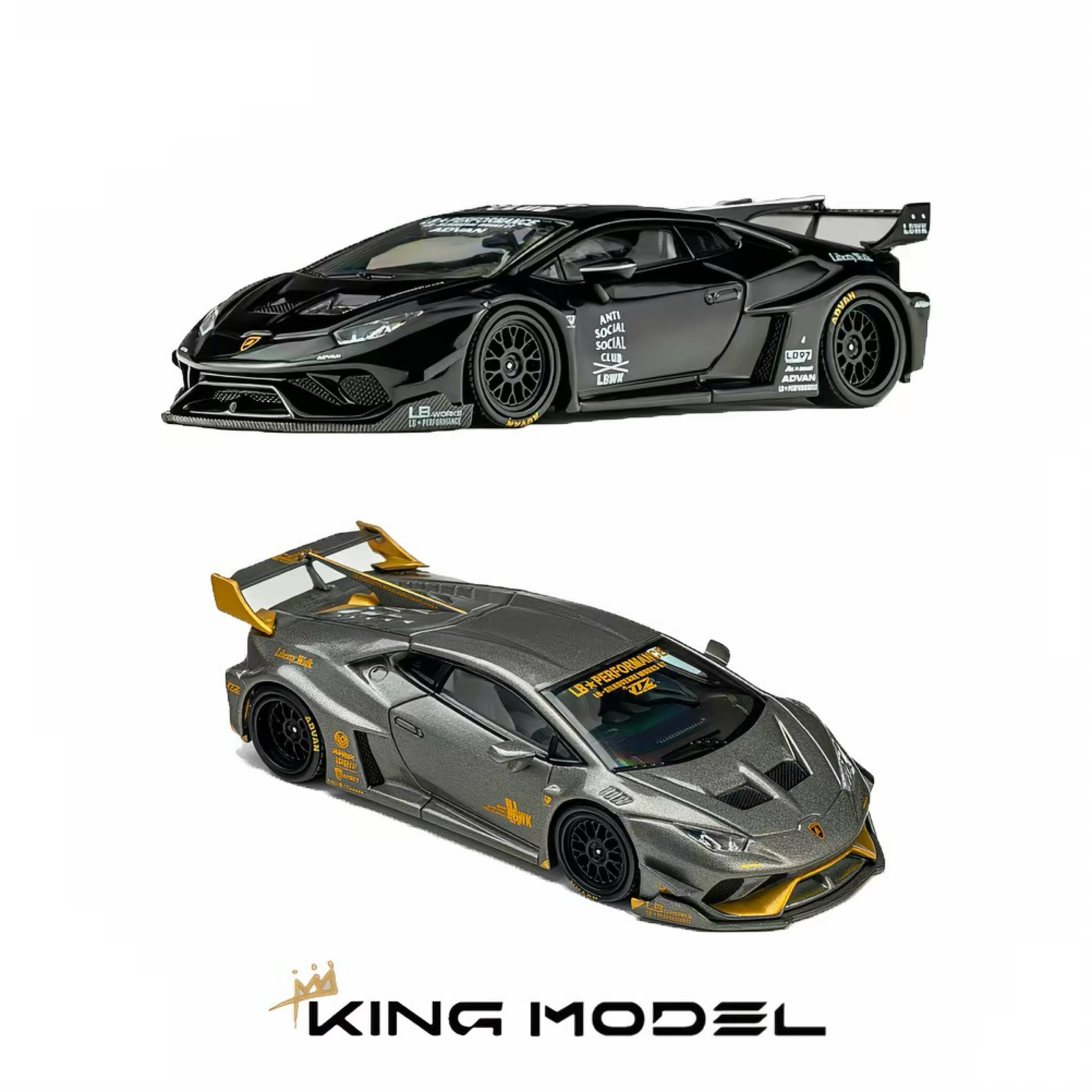 KM 1:64蘭博基尼 LB Huracan合金汽車模型發動機蓋可開