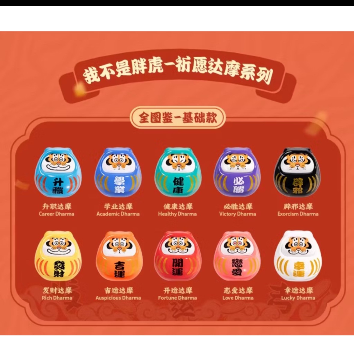新年新品我不是胖虎達摩萌粒原色1套無重複*確認款