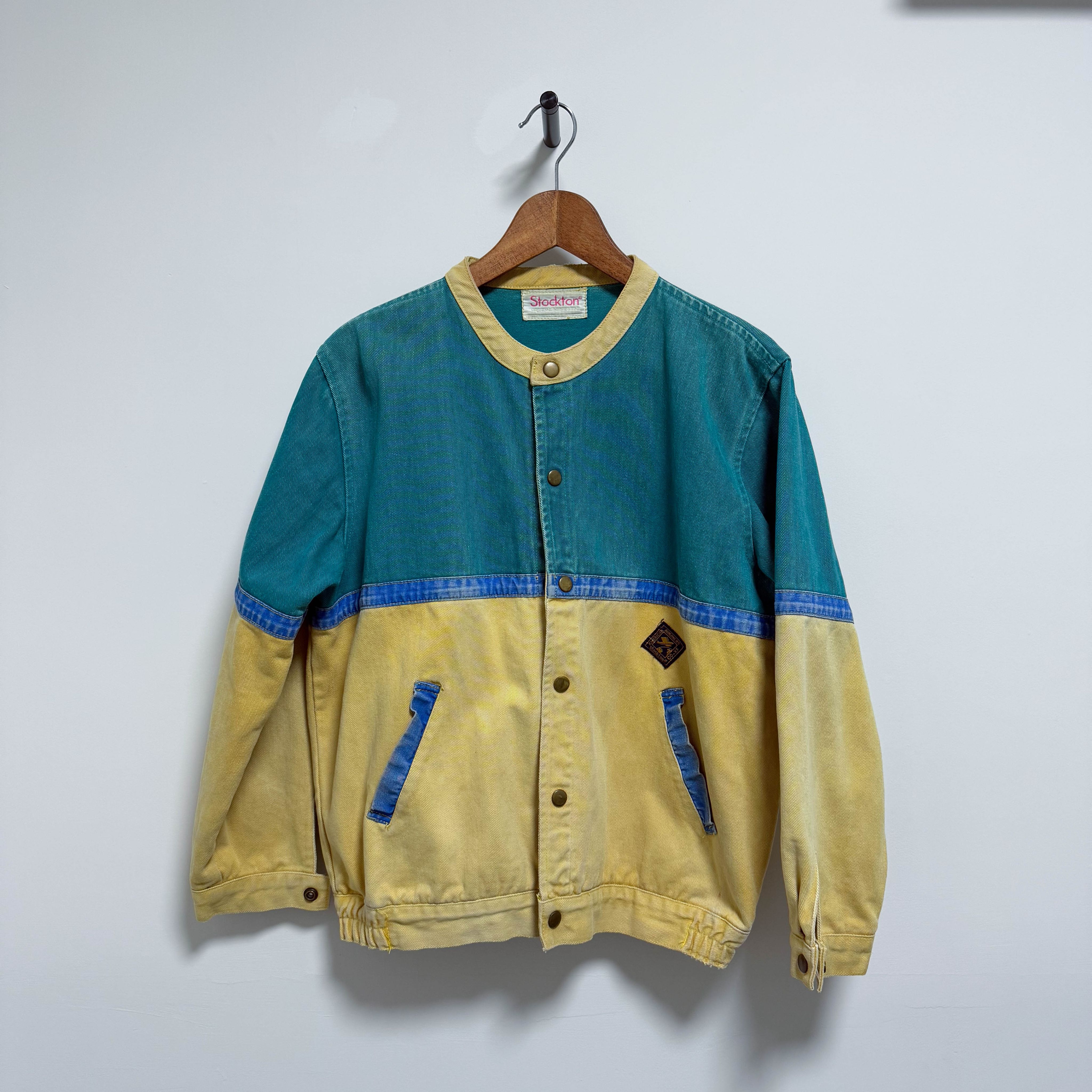 古著！復古保齡球夾克 牛仔布夾克 80年代復古外套