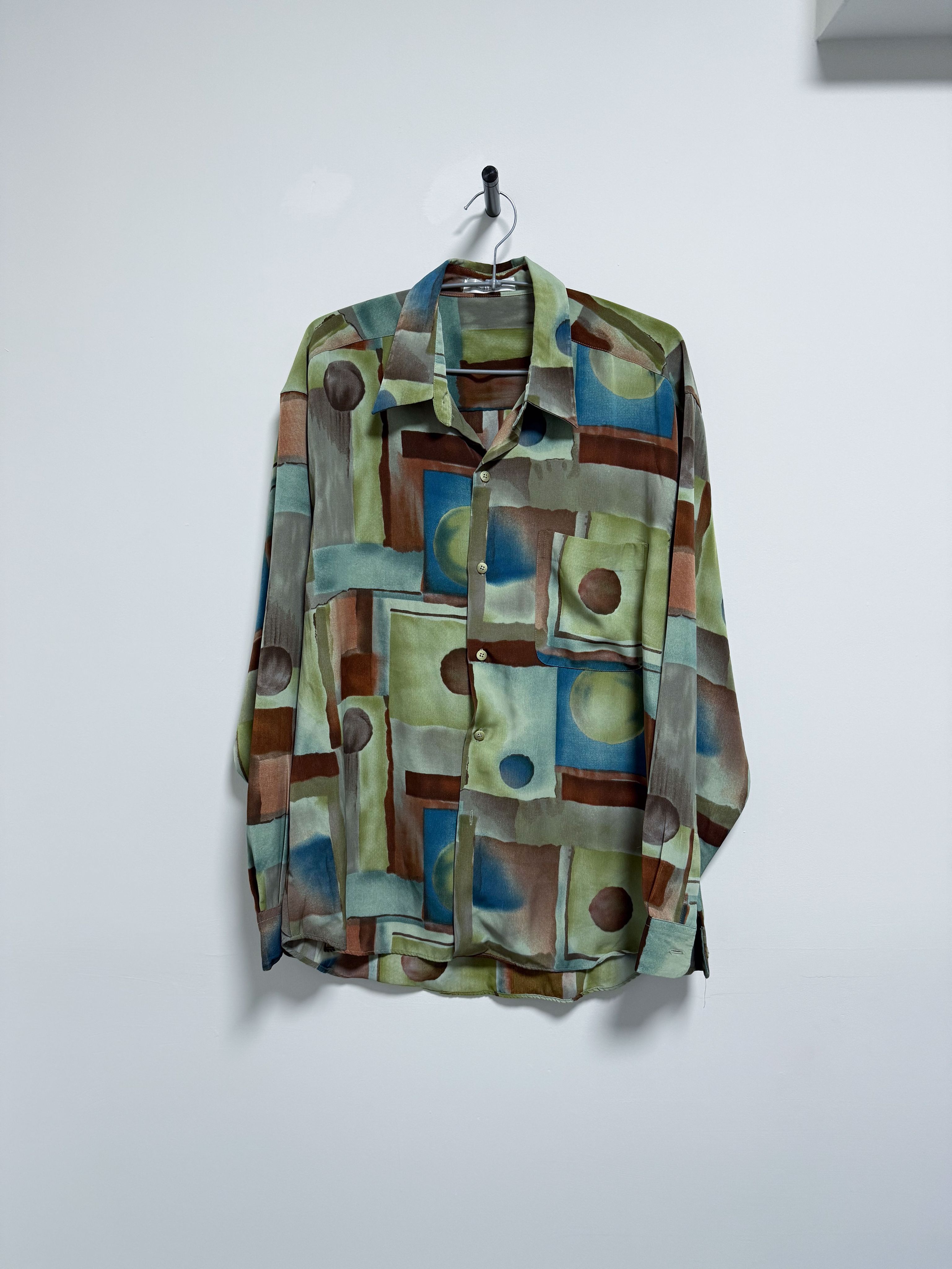 古著！復古花襯衫 紗質類 涼爽襯衫 復古襯衫 80年代 襯衫