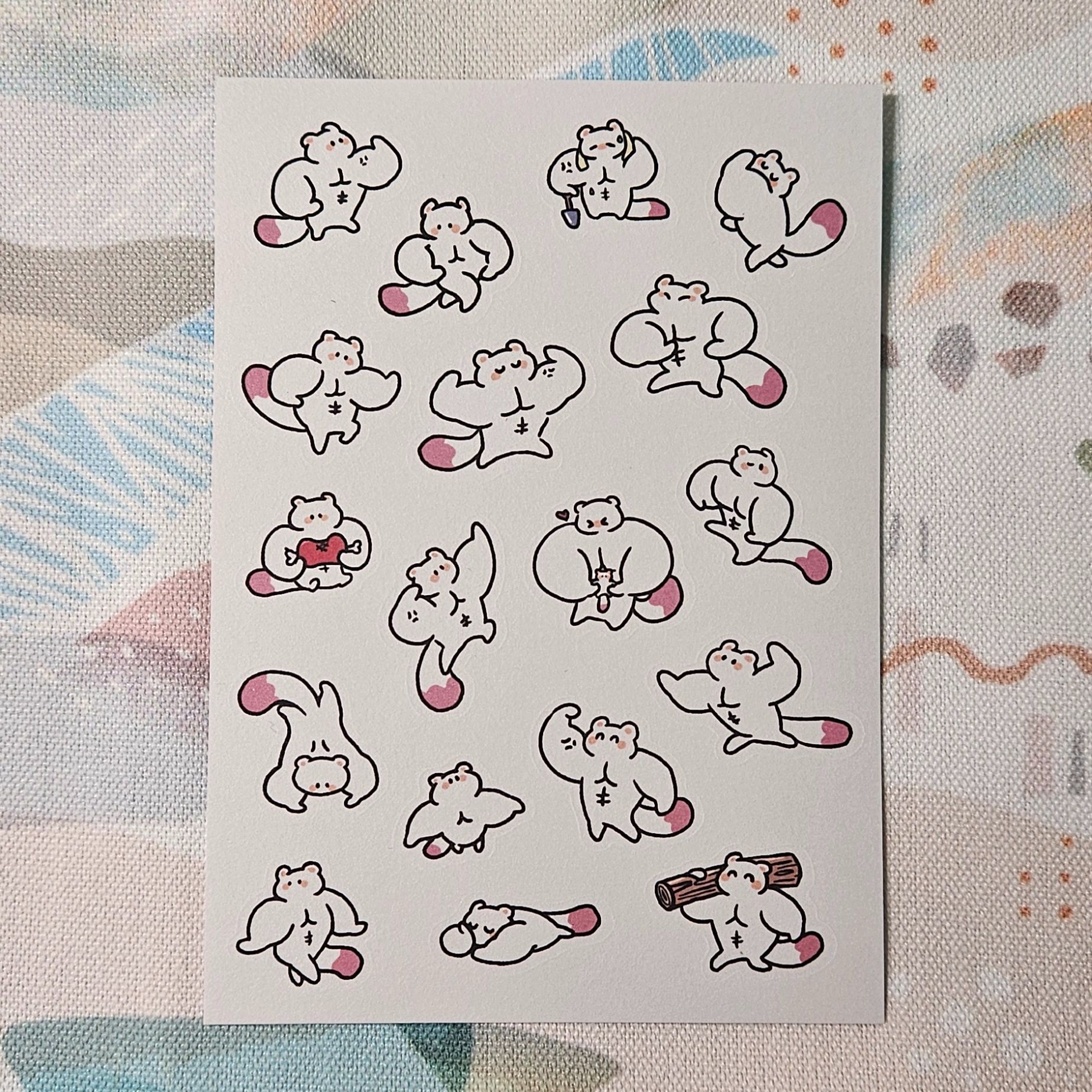 肌肉長老和紙手帳貼紙