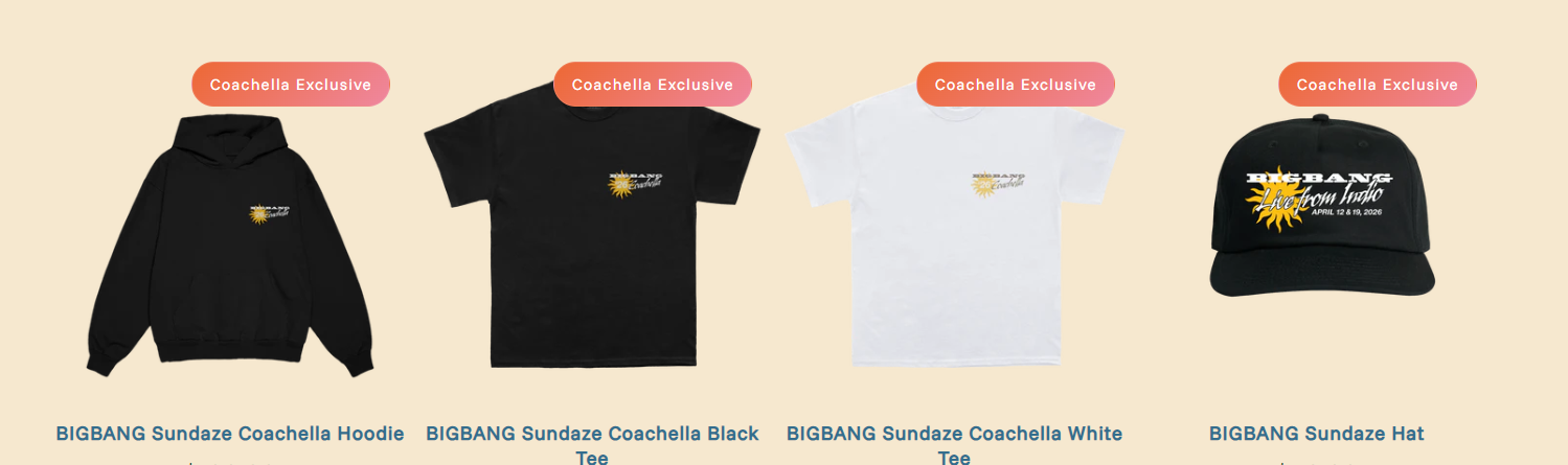 ✈️美國空運🛩 BIGBANG Coachella週邊商品