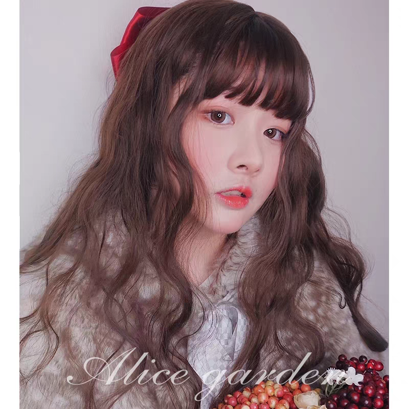 | 露西 | 巧克力色波浪捲長卷假髮