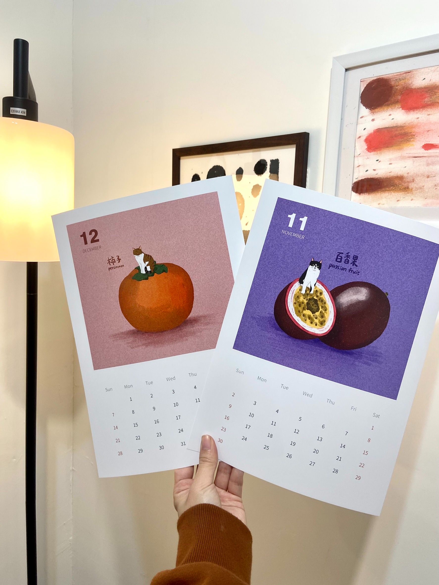 woothink貓咪水果月曆