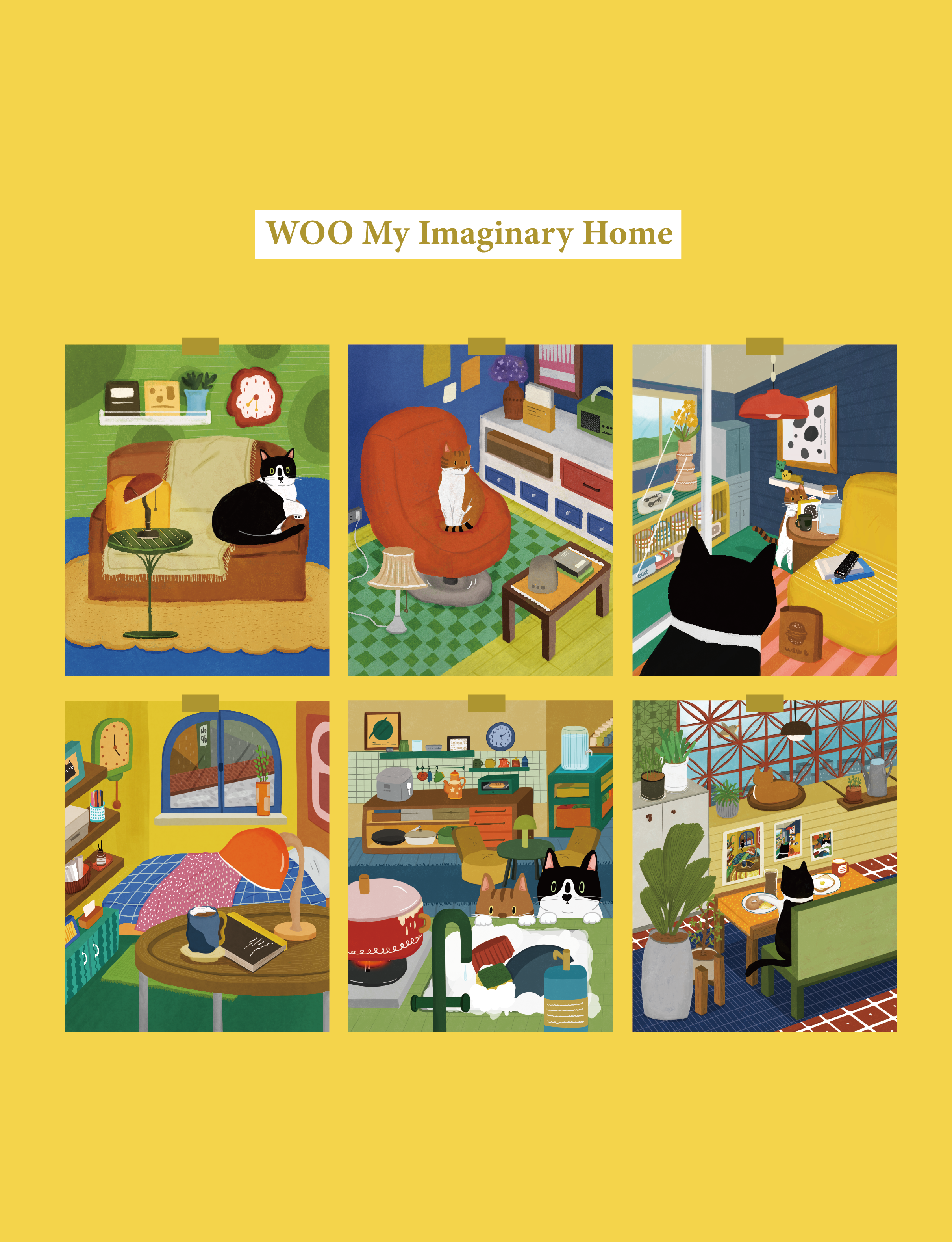 WOO我想像的家｜明信片套組（NO1-6）（目前明信片要下單都要到IG的下單連結先填表單）
