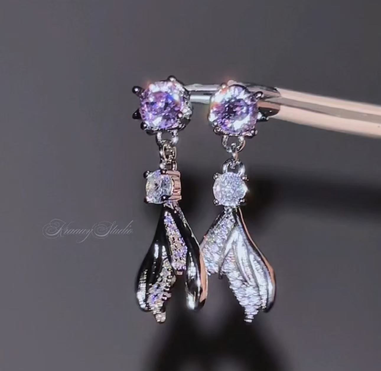 戀與深空-祁煜魚尾🐟925銀耳飾