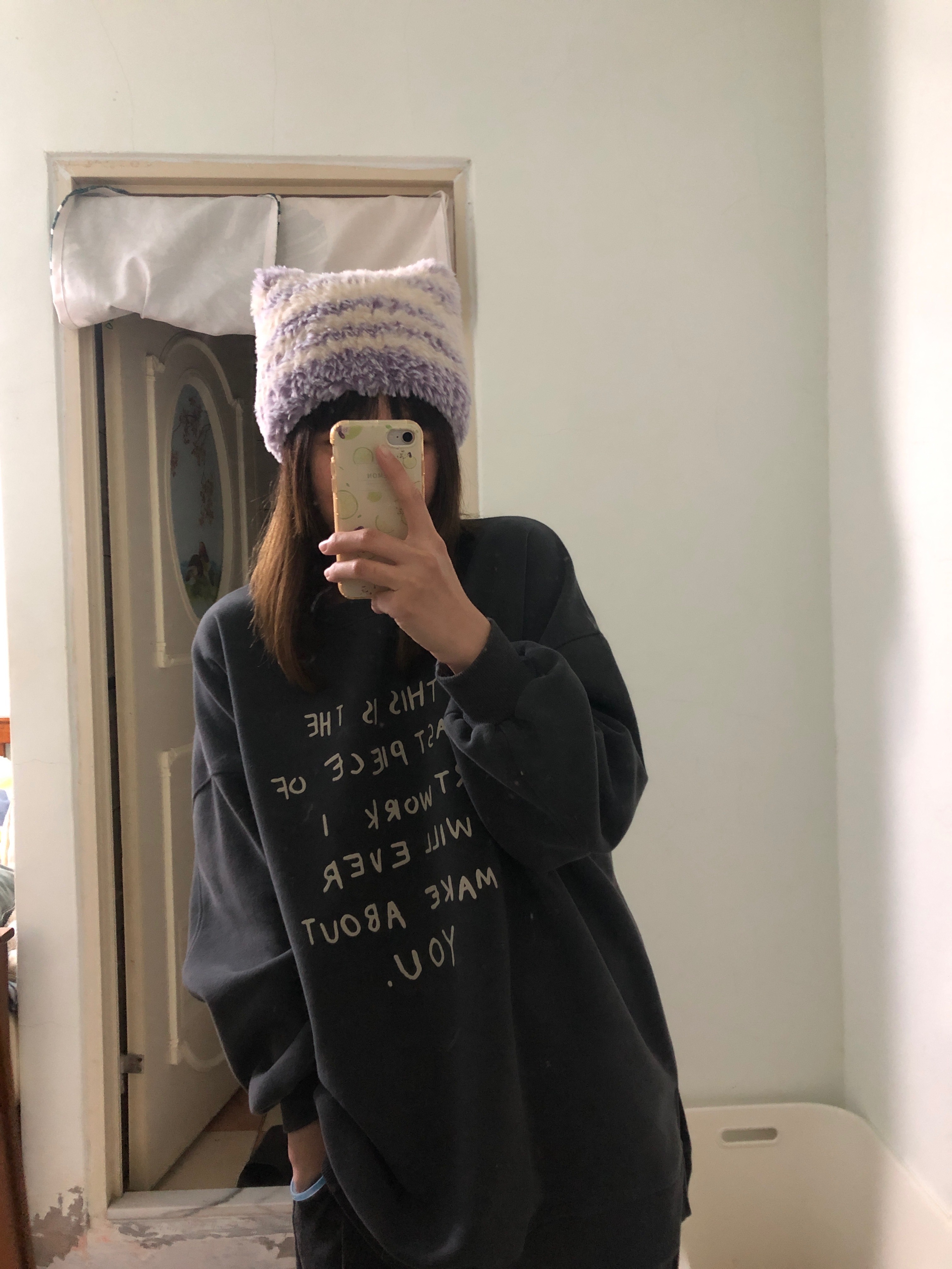 芋頭牛奶 呼嚕呼嚕貓耳帽