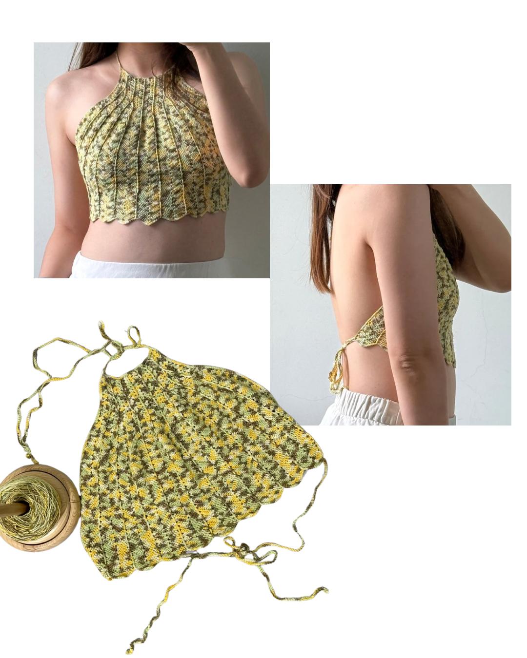 手染絲光棉綁帶背心