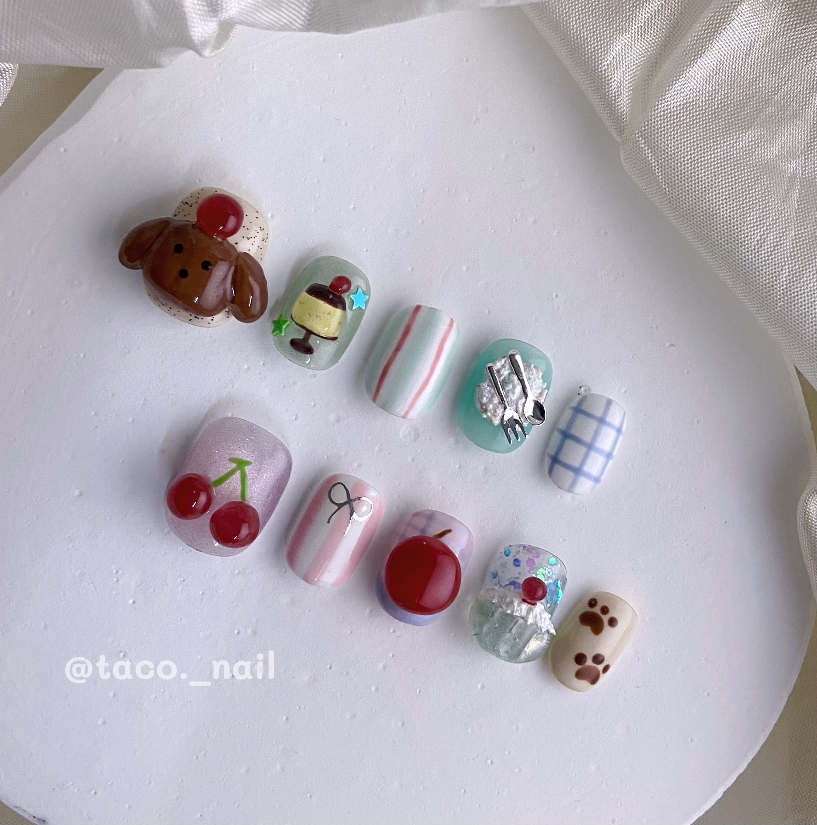 🌮️𝐓𝐀𝐂𝐎’𝐒 𝐍𝐀𝐈𝐋 塔可穿戴甲🌮️蘋果小狗