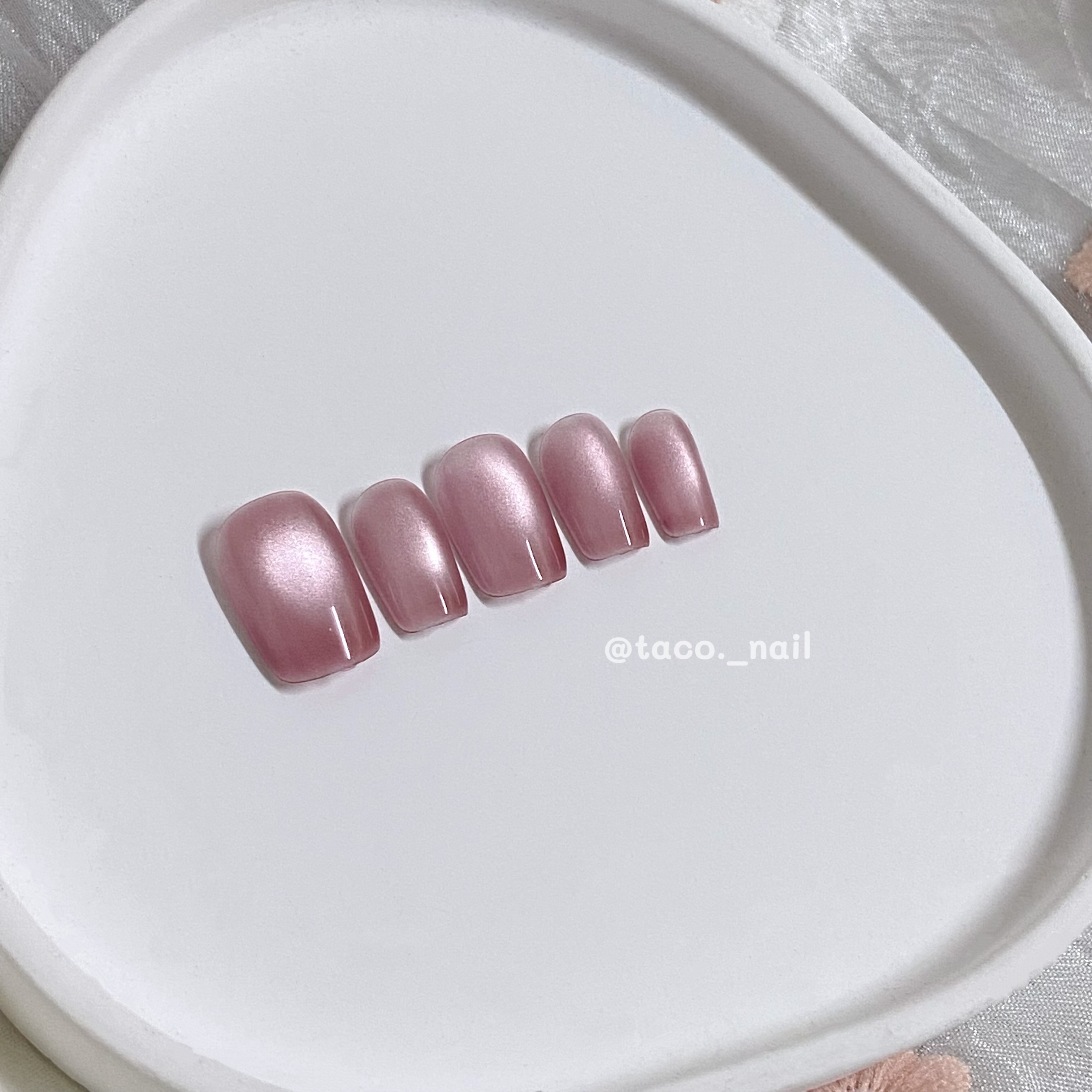 🌮️𝐓𝐀𝐂𝐎’𝐒 𝐍𝐀𝐈𝐋 塔可穿戴甲🌮️玫瑰貓眼（玻璃珠貓眼）