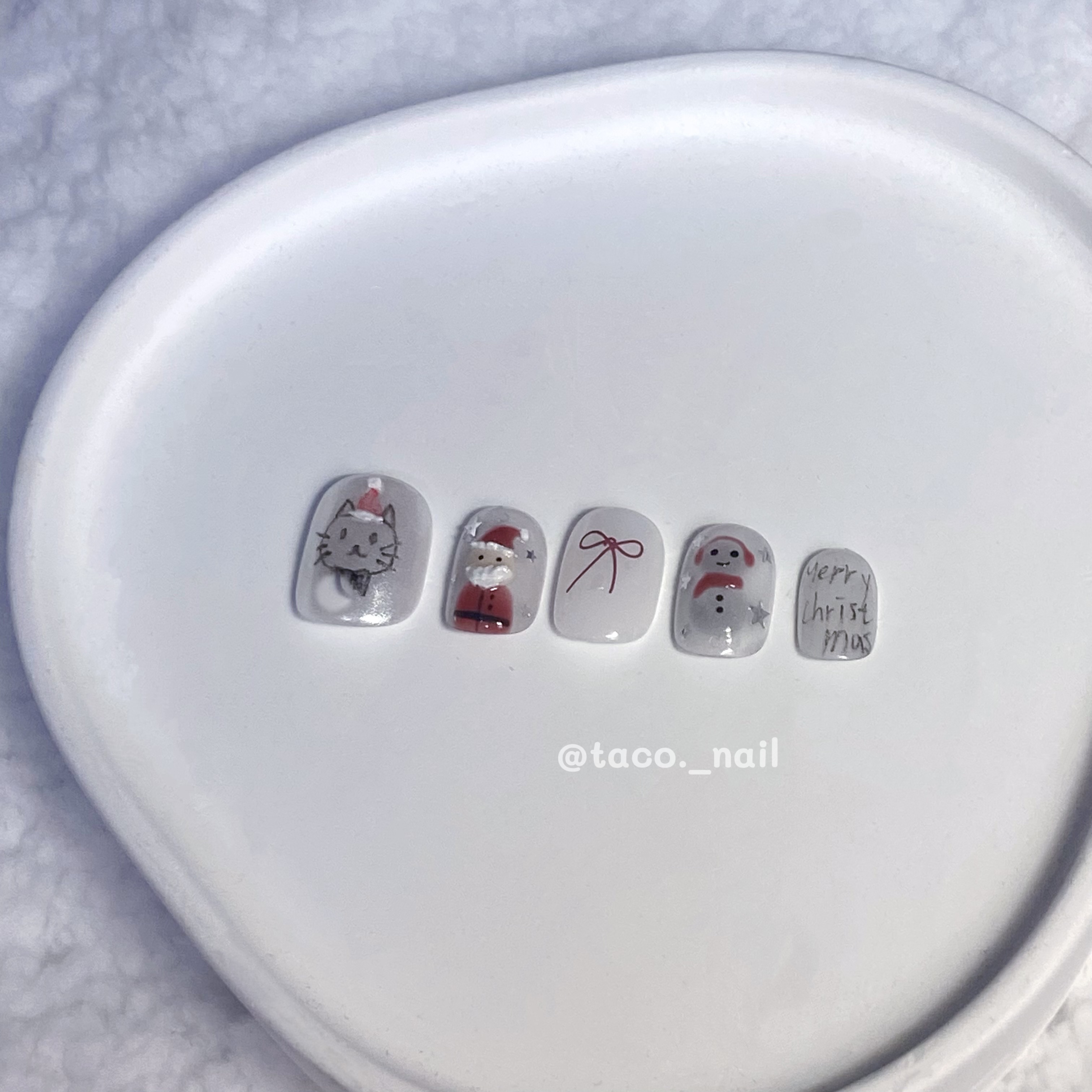 🌮️𝐓𝐀𝐂𝐎’𝐒 𝐍𝐀𝐈𝐋 塔可穿戴甲🌮️白色平安夜