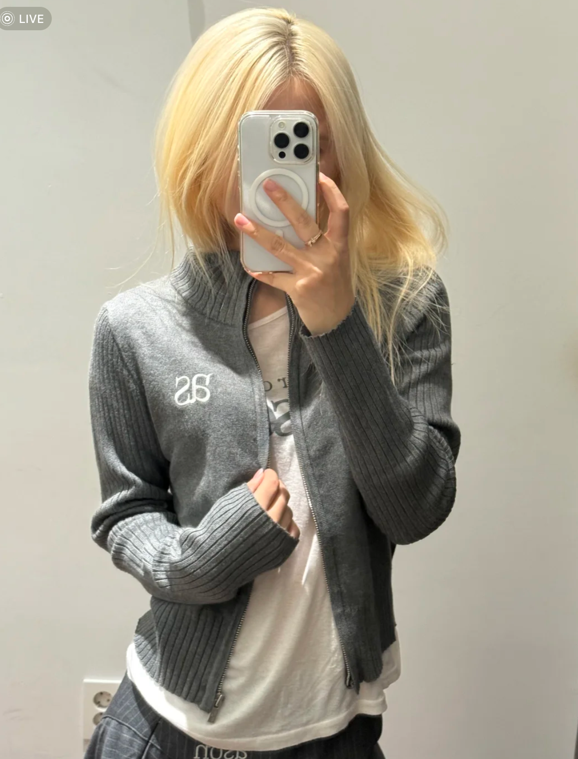 ason MARON KNIT ZIP-UP