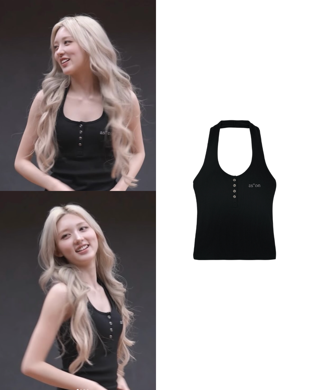 ason LIZ natty同款 POUND HALTER SLEEVELESS