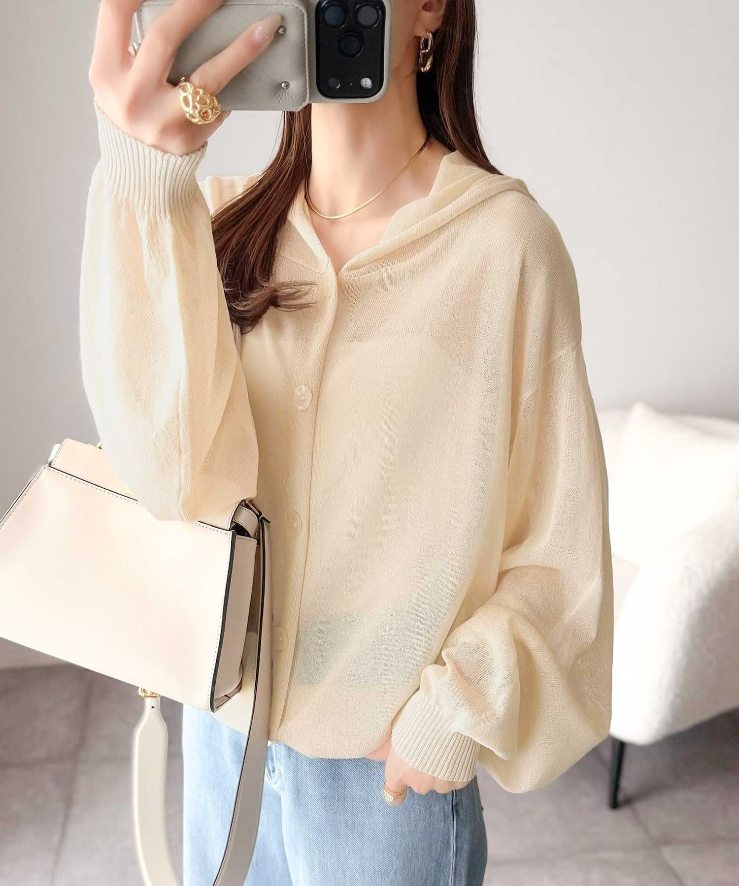 2949 針織連帽開襟衫