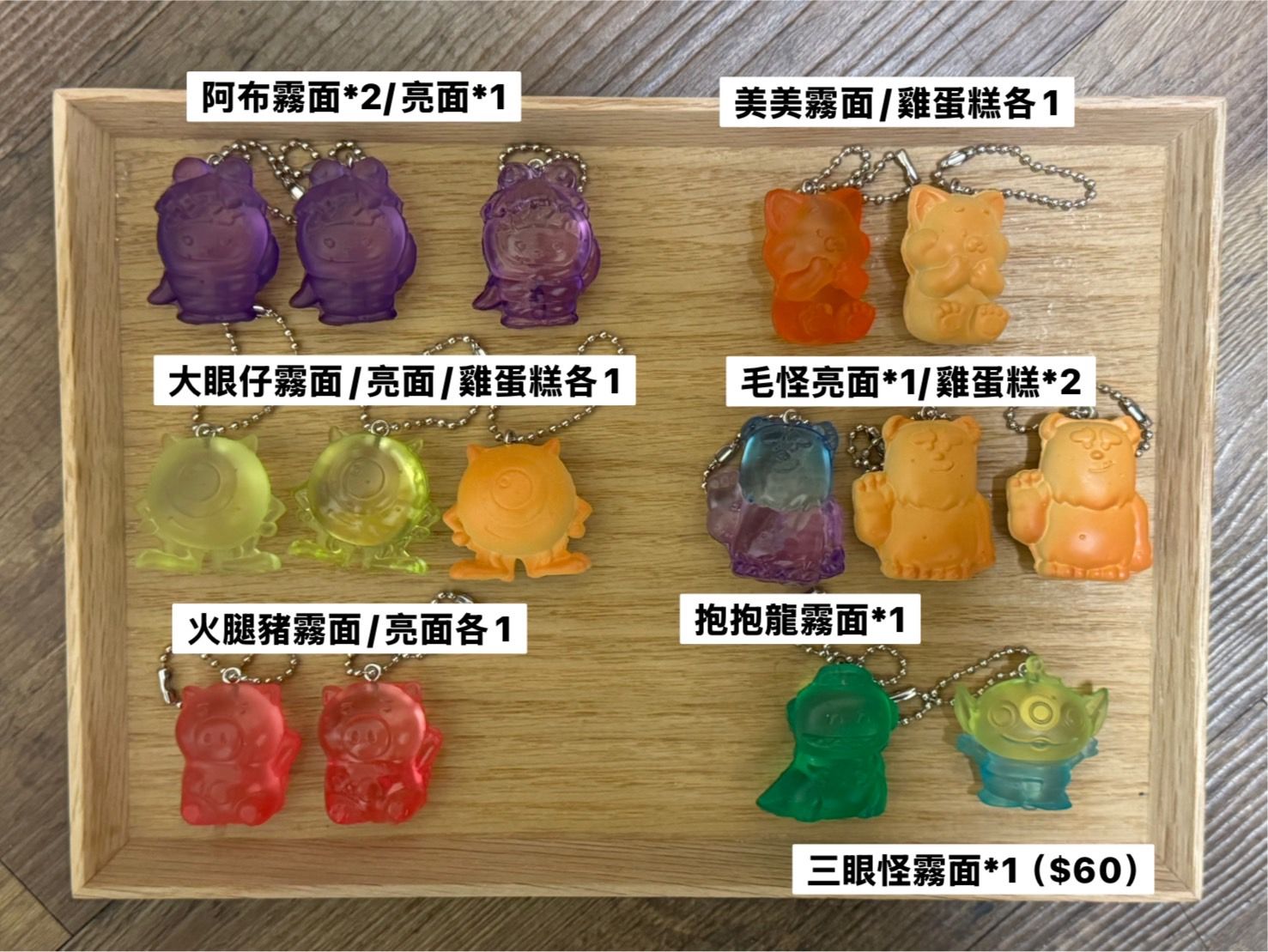 皮克斯零食系列鑰匙圈