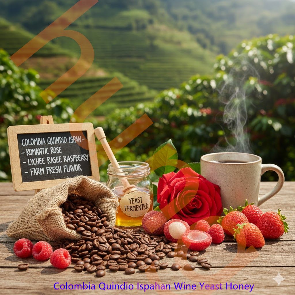 哥倫比亞 金迪歐 伊斯潘 浪漫玫瑰荔枝覆盆子 釀酒酵母蜜處理法杯測會