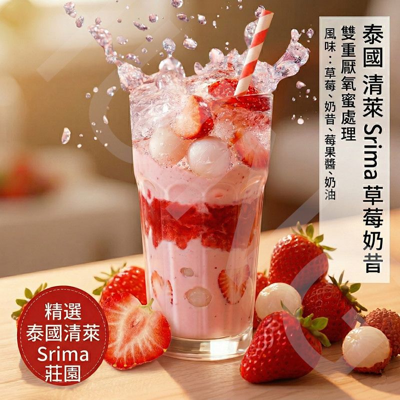 泰國 清萊Srima 草莓奶昔 雙重厭氧蜜處理