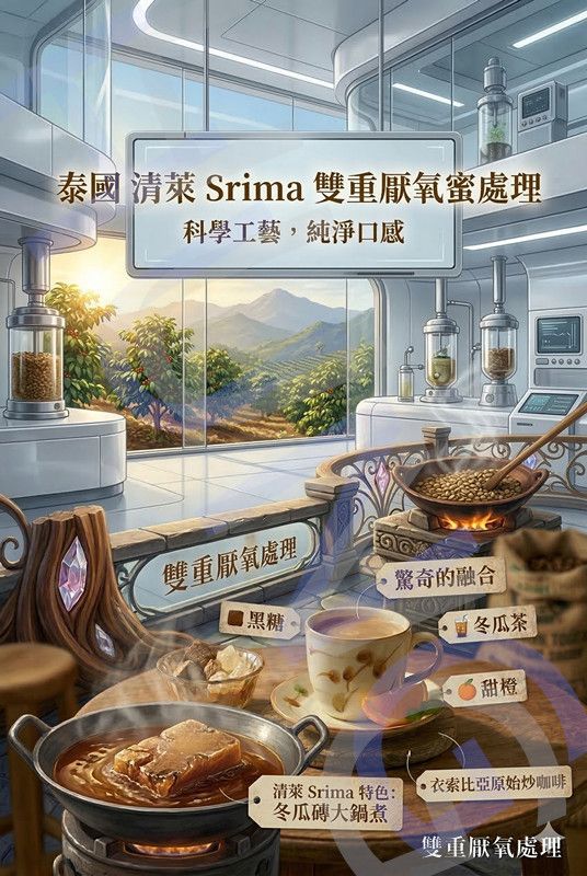 泰國 清萊 Srima 黑糖冬瓜 雙重厭氧蜜處理