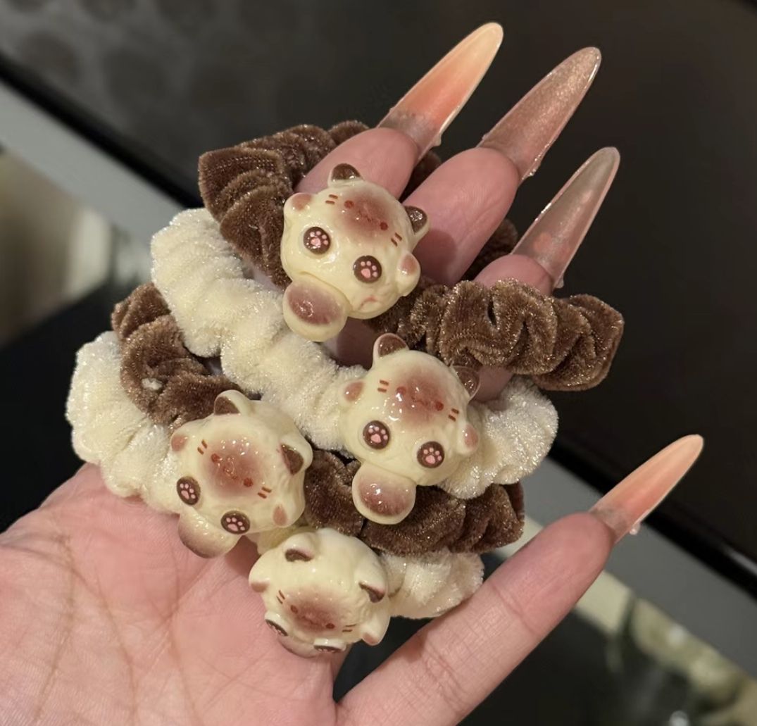 烤布丁星羅貓髮圈