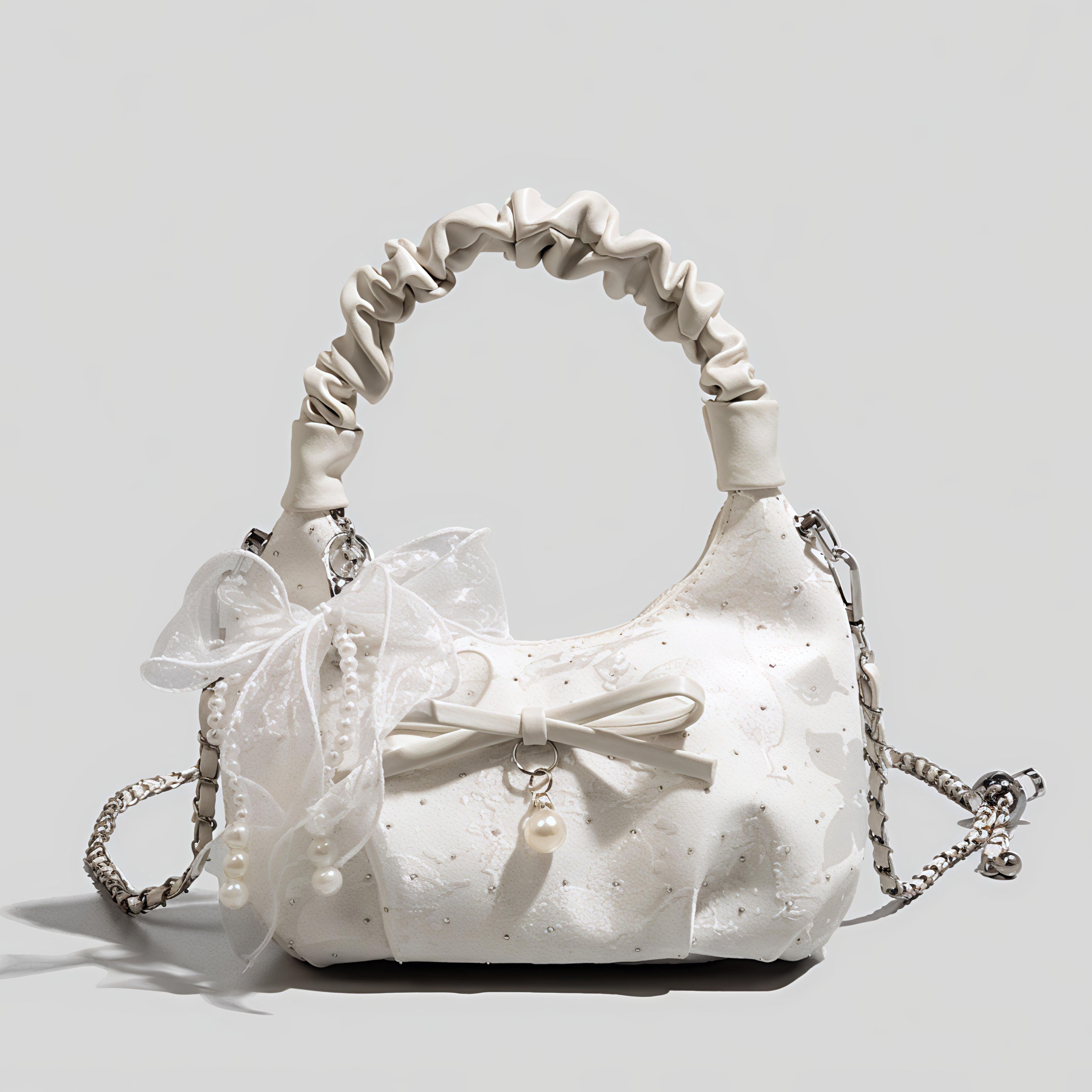 同色繡暗紋雲朵包🩷（氣質白現貨1，24小時內出貨）