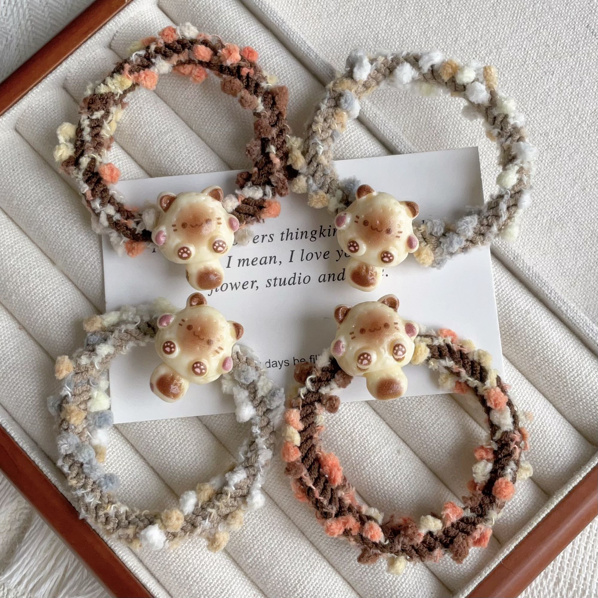 彩虹糖星羅貓髮圈