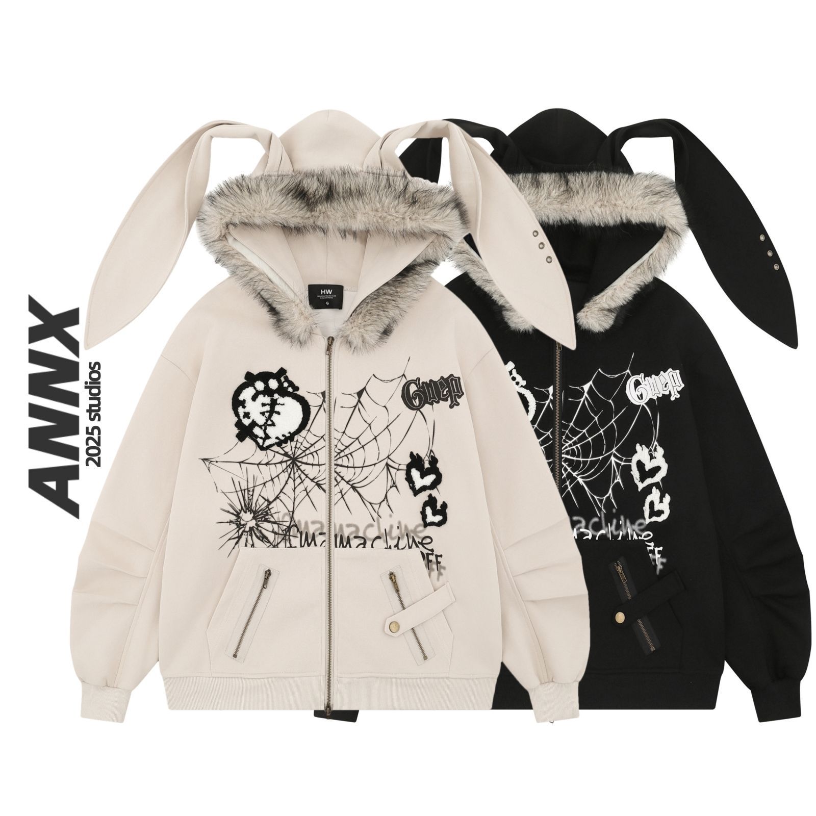 毛帽兔兔耳連帽外套