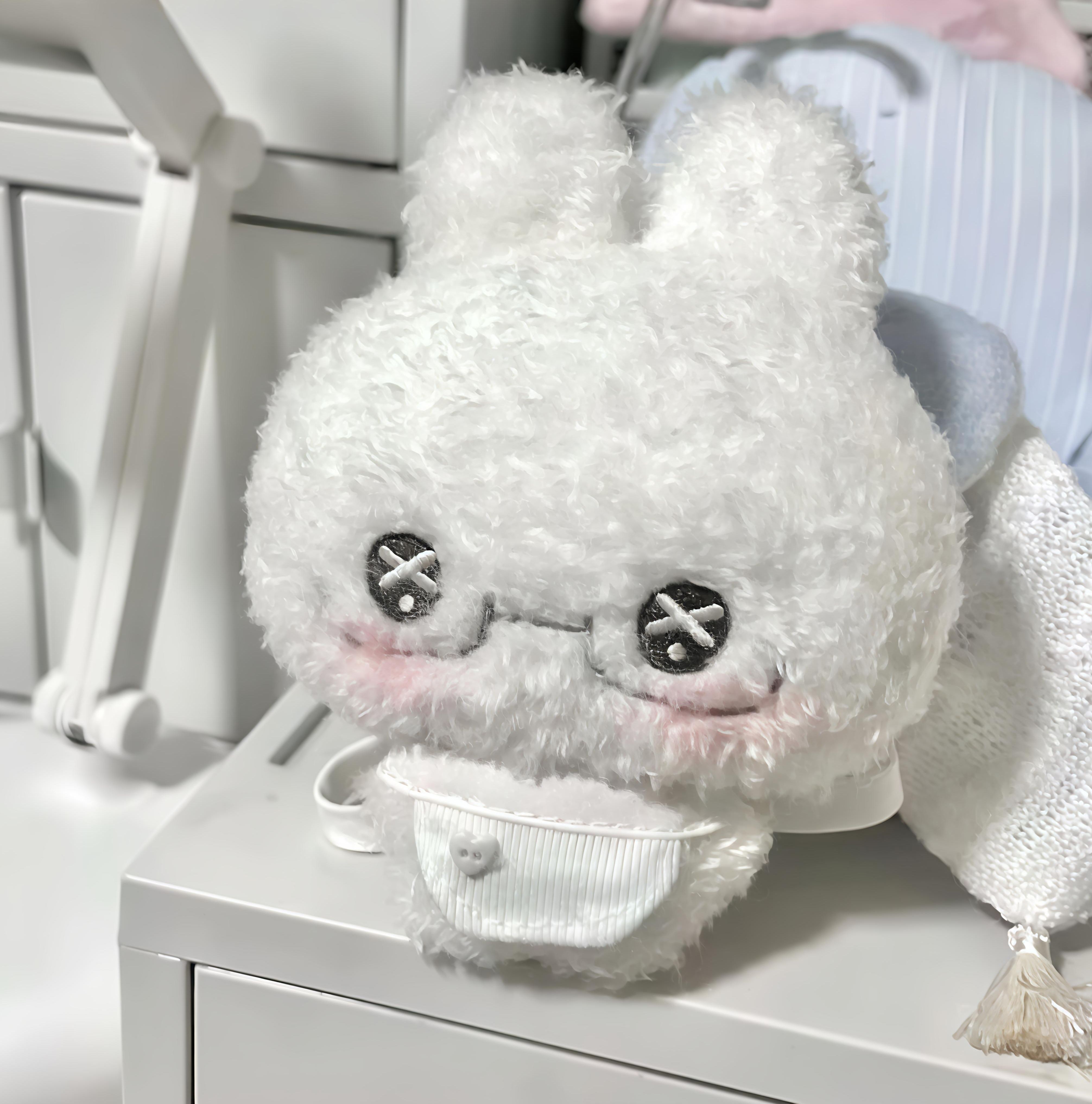 圓臉眼鏡小兔點點和小小