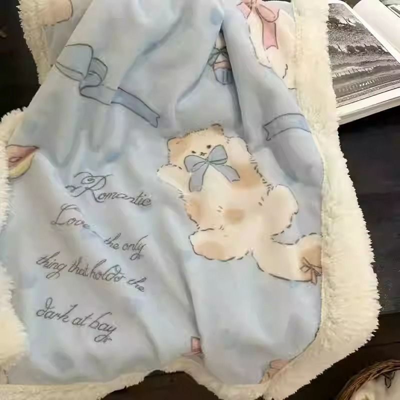 可愛溫暖羊羔絨毯