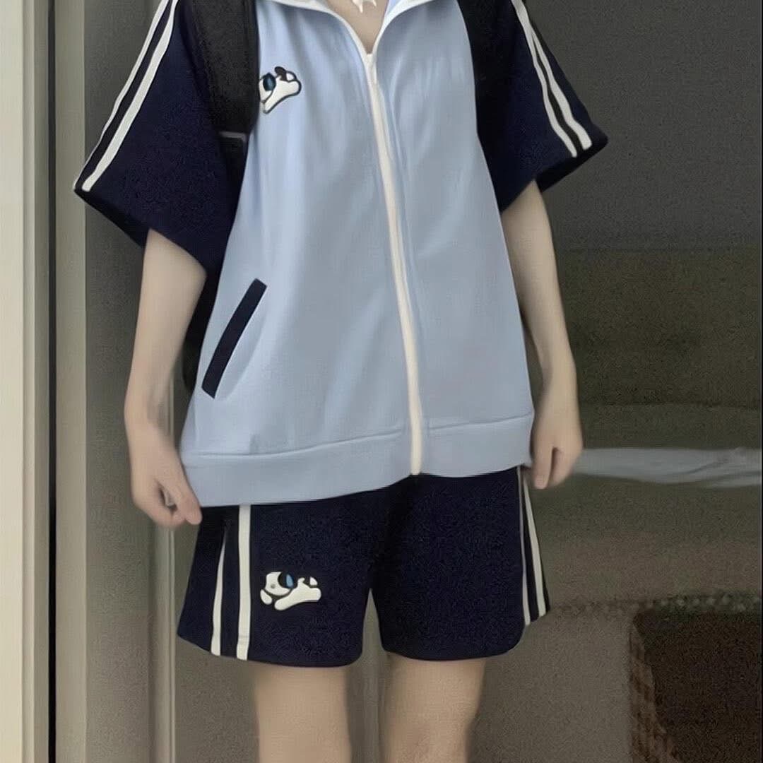 超萌學生👩‍🎓外套➕短褲套裝
