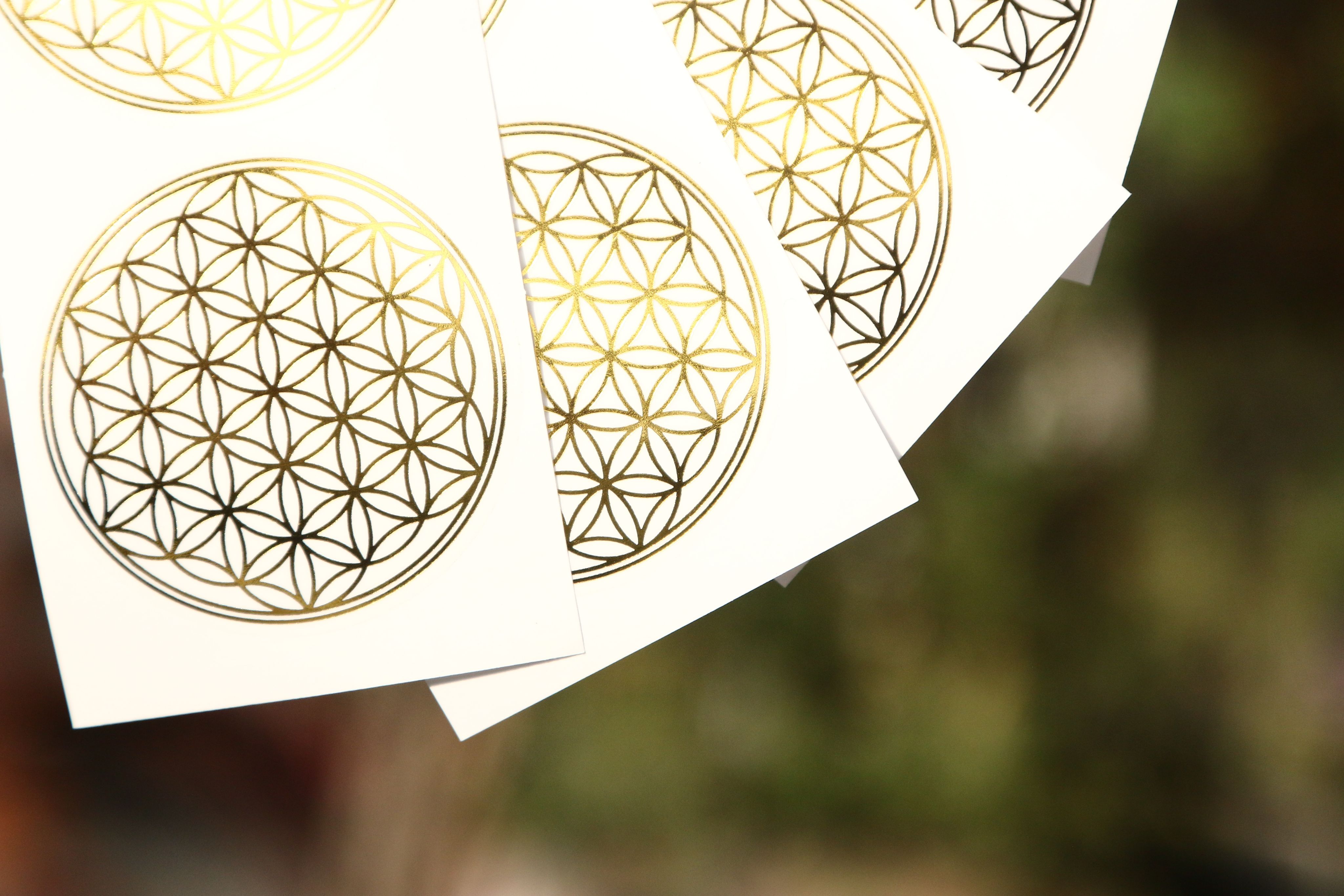 【加購區】高品質 生命之花金屬貼紙 （隨心賦予淨化、守護能量）