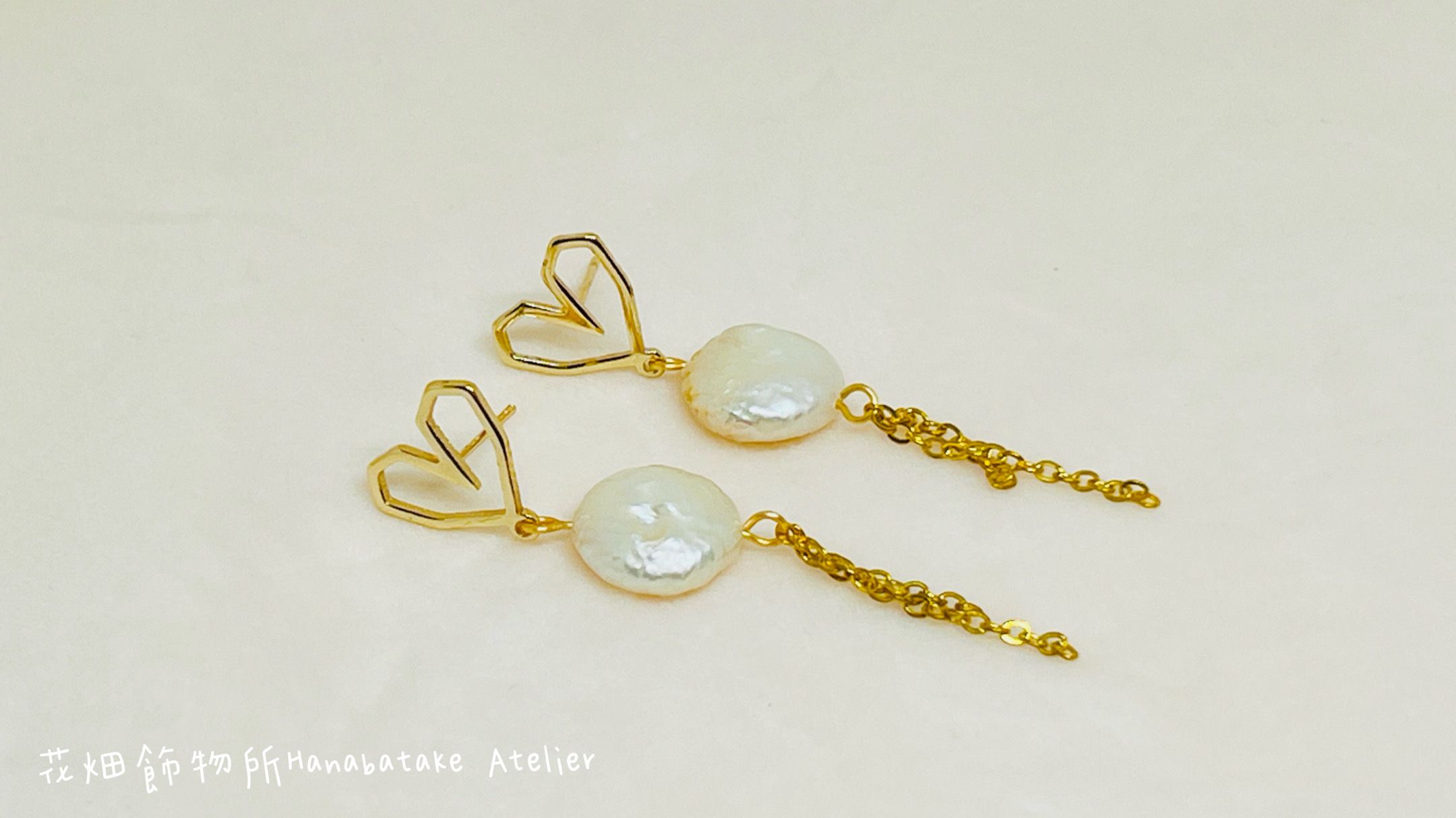 花畑飾物所Hanabatake Atelier ｜日系風耳飾｜珍珠 天然石系列｜珍珠的悸動 真珠のときめき