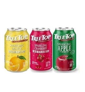 TreeTop 樹頂蘋果、蔓越莓、柳橙氣泡飲320ML