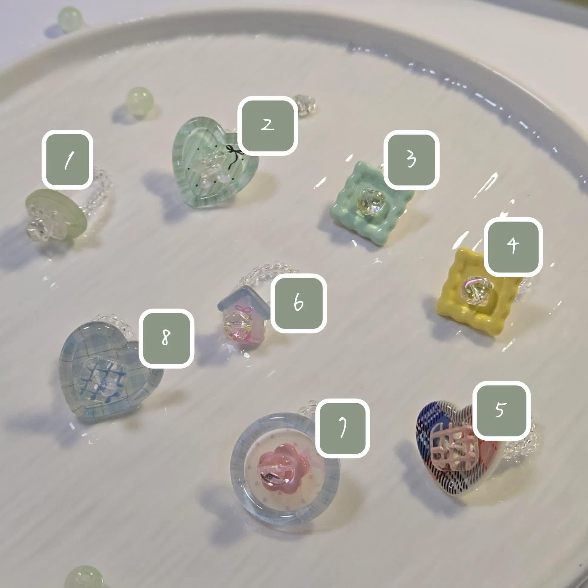 鈴蘭☼˚˖❀鈕扣戒指