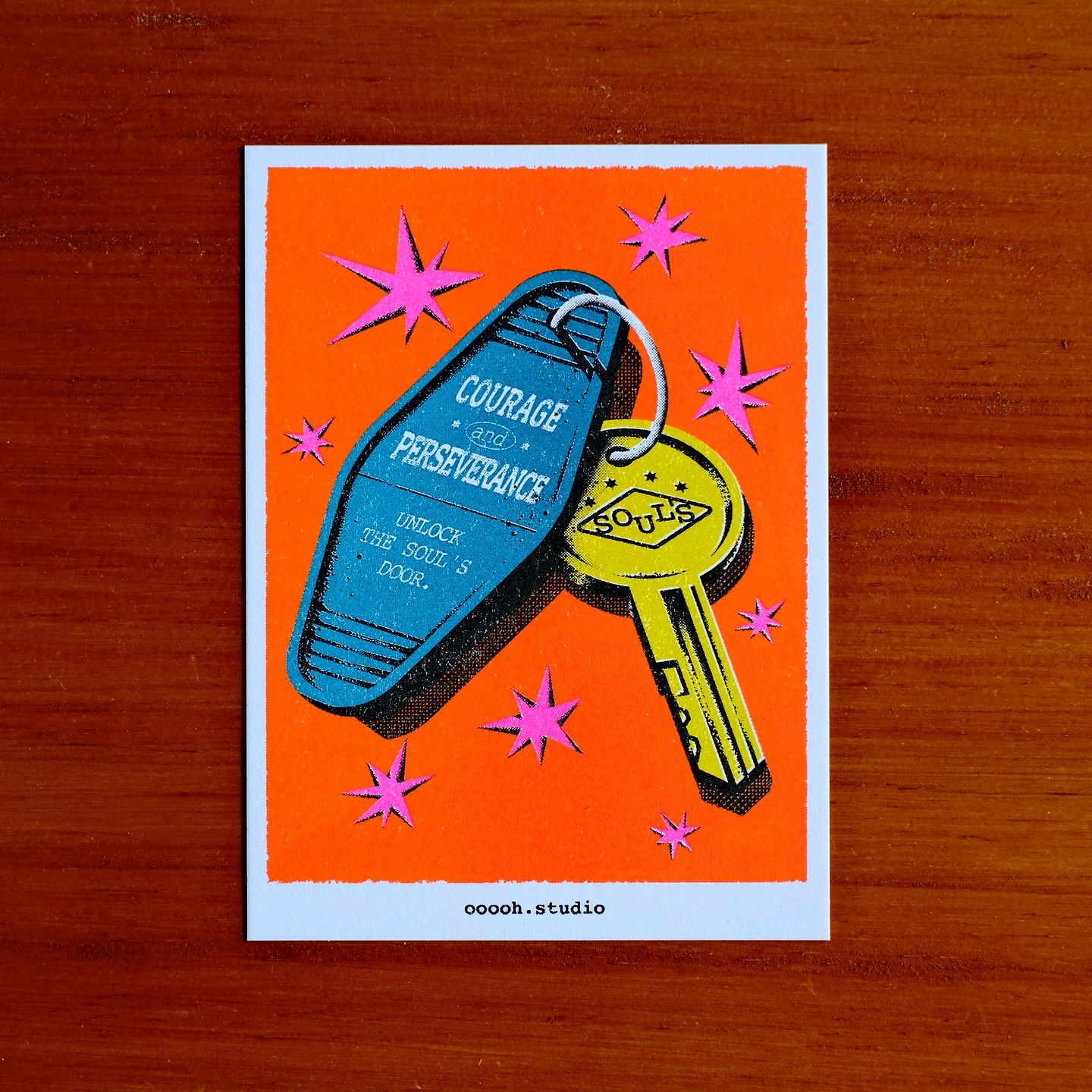 🔑靈魂之鑰_Risograph明信片