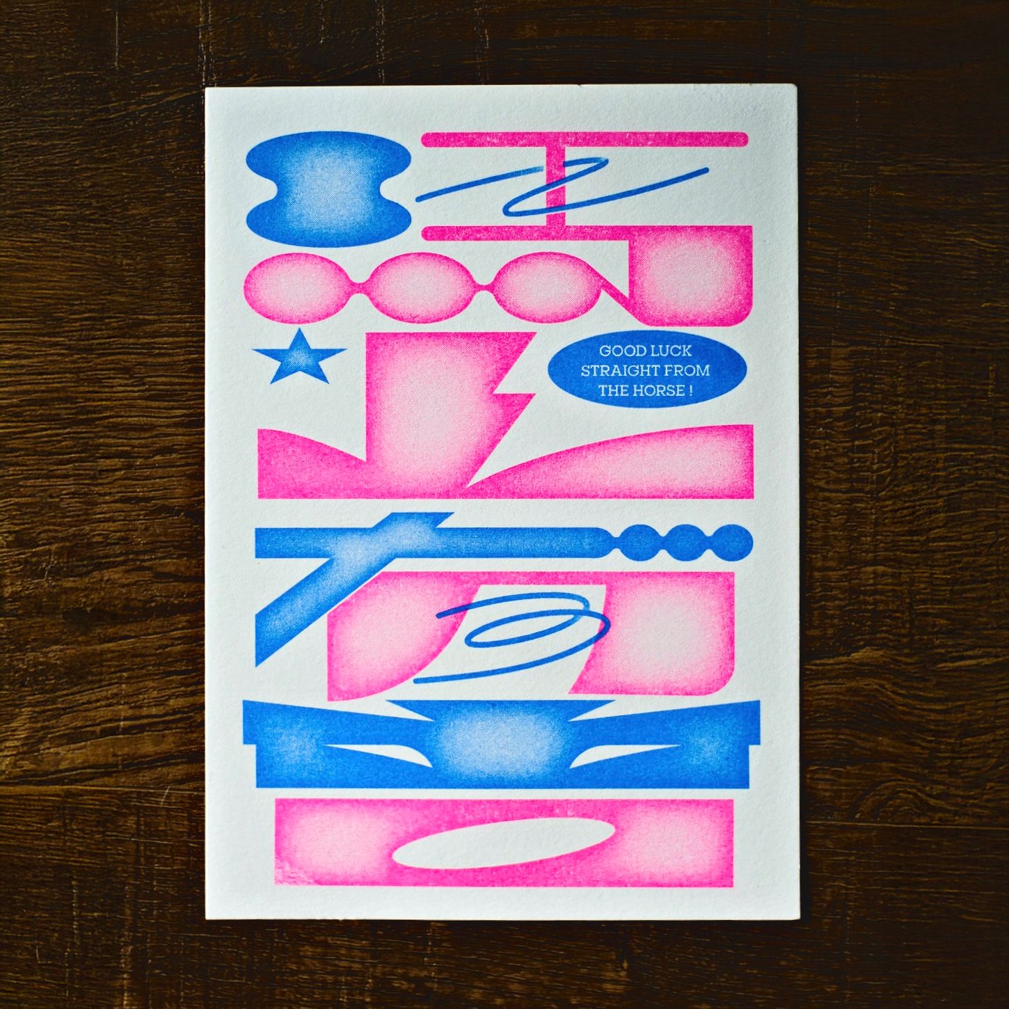 🐴馬上有吉_Risograph明信片