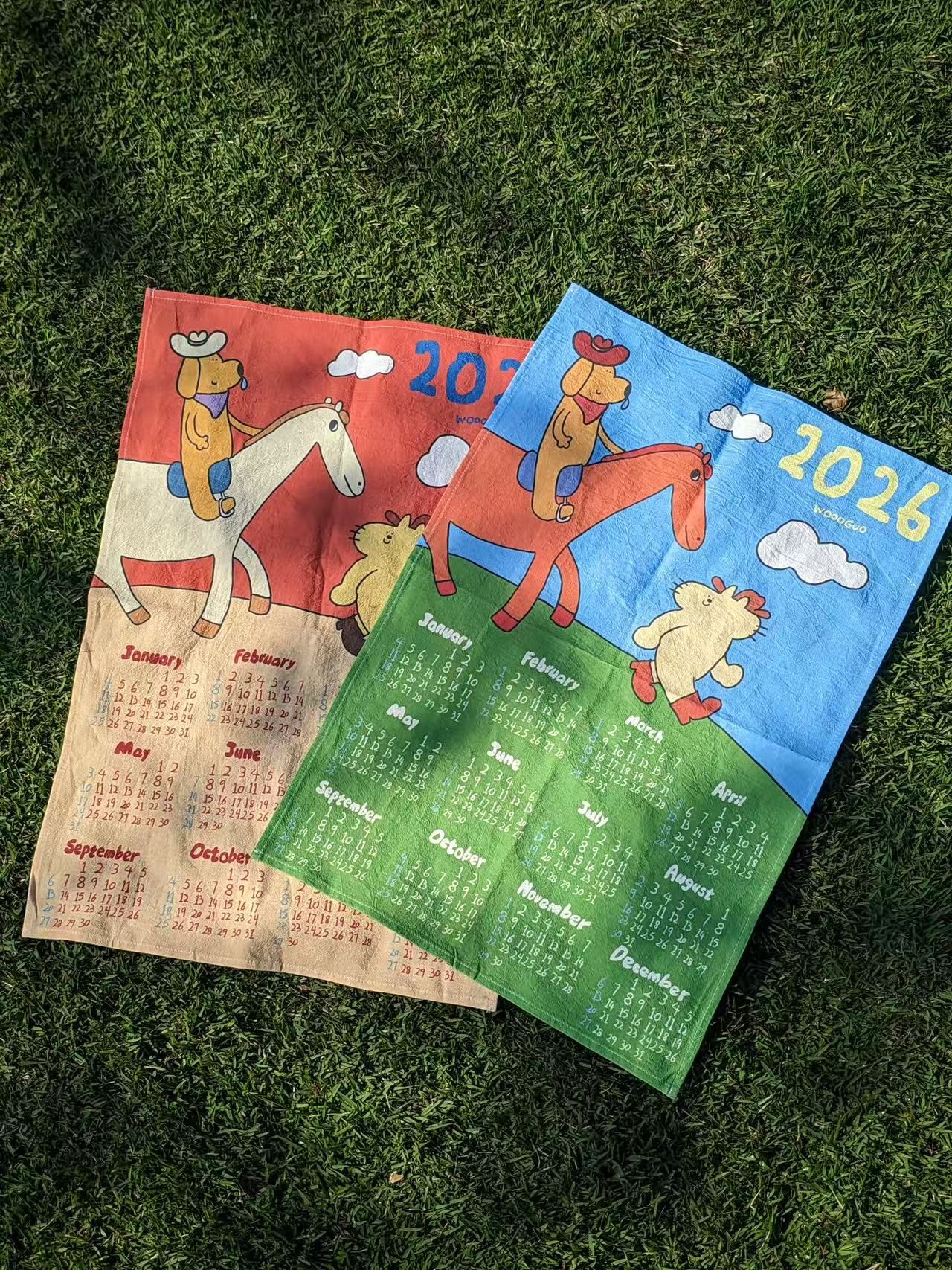 2026年曆掛布海報（2款） 🧡🩵A2尺寸 馬年 掛畫 裝飾